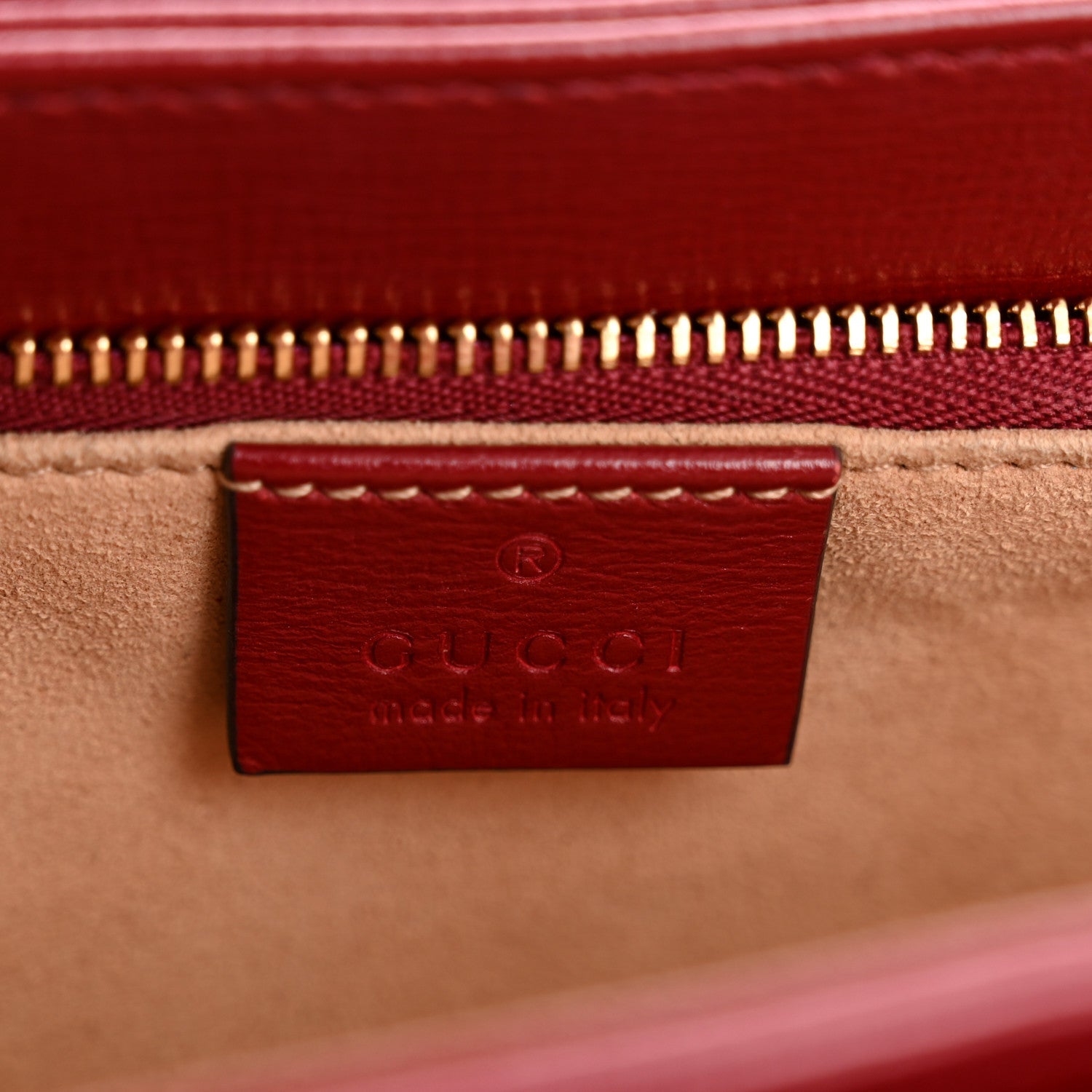 GG Supreme Monogram Azalea Calfskin Horsebit 1955 Shoulder Bag Beige Ebony New Cherry Red
