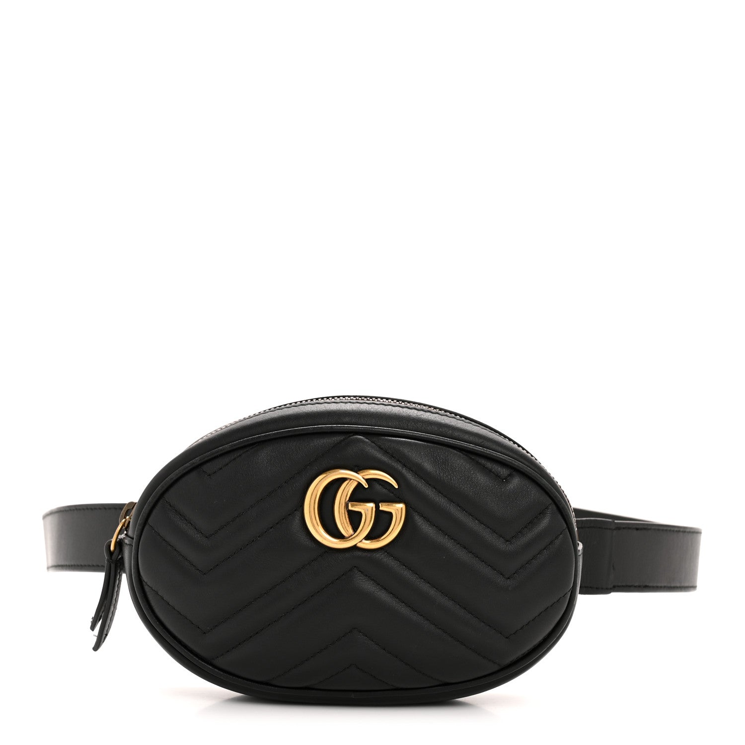 Calfskin Matelasse GG Marmont Belt Bag 95 38 Black