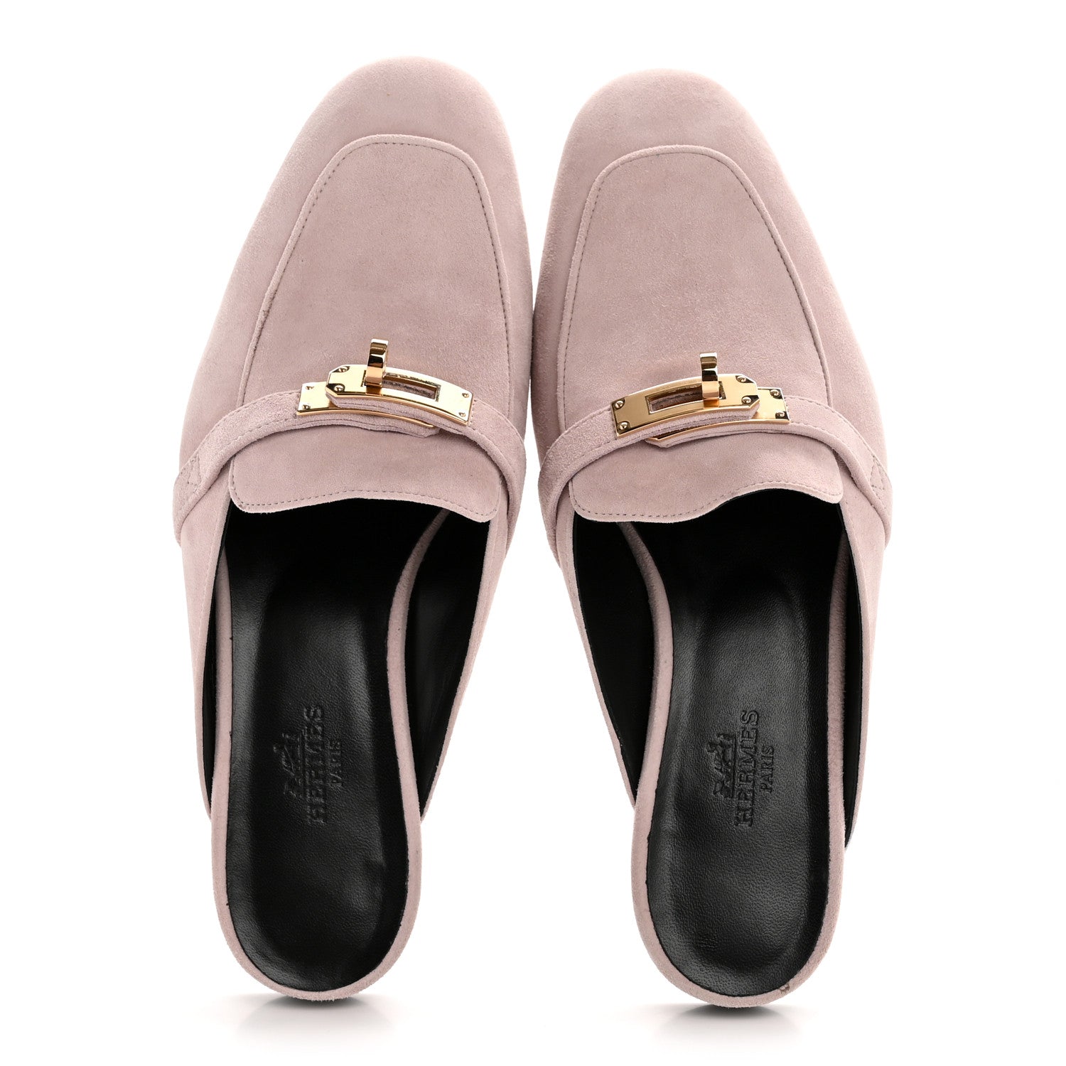 Suede Goatskin Oz Mules 35.5 Rose Porcelaine