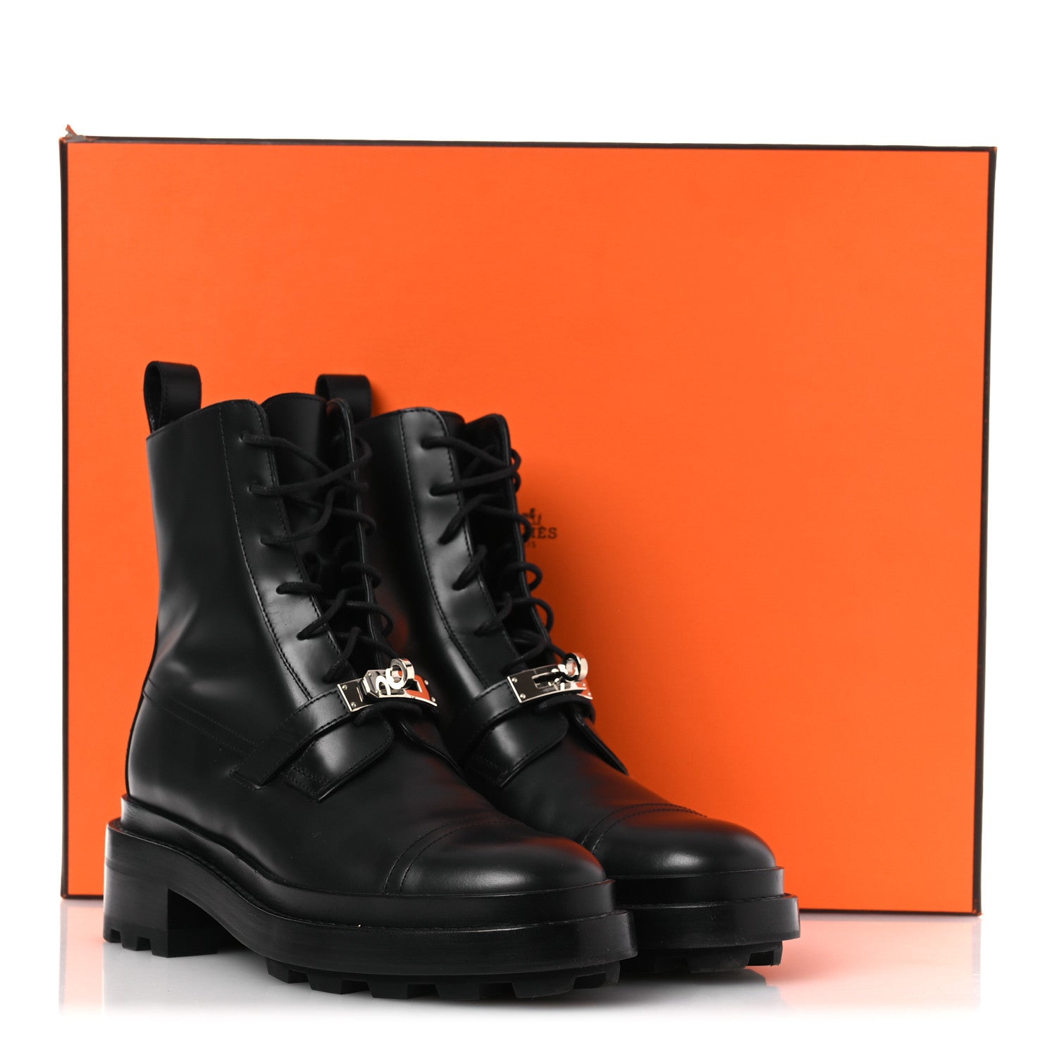 Glossed Calfskin Funk Ankle Boots 36 Black