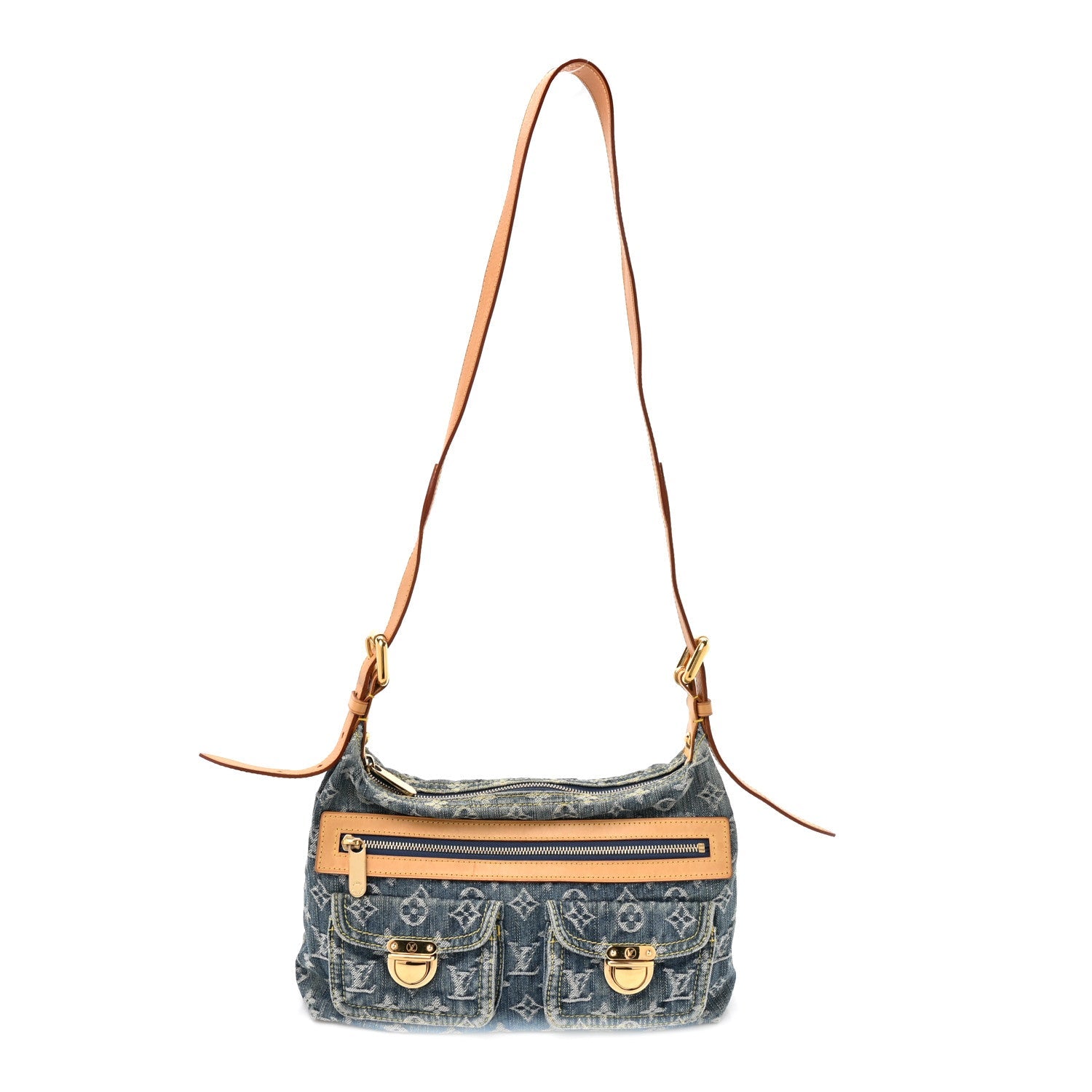 Monogram Denim Baggy PM Blue