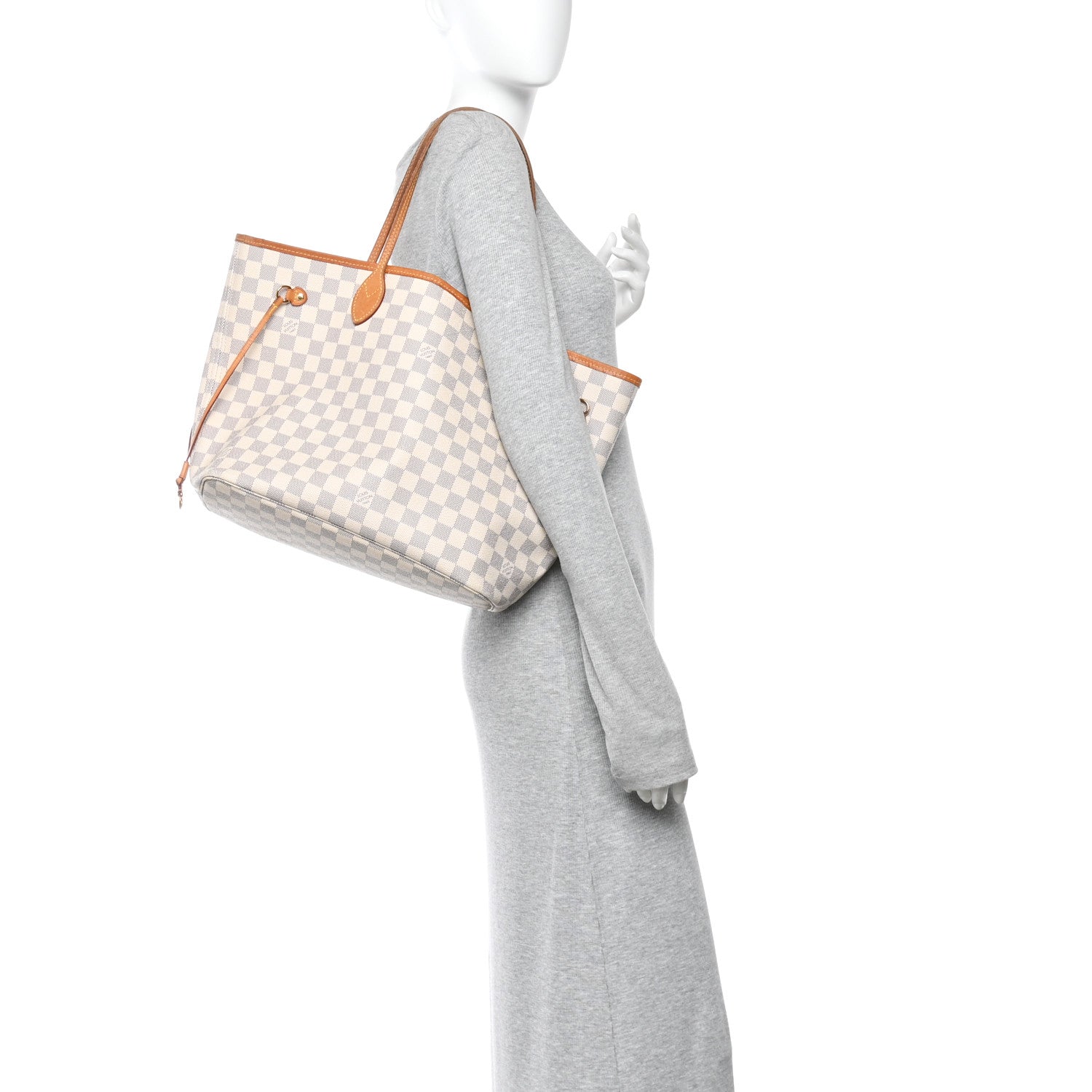 Damier Azur Neo Neverfull MM Rose Ballerine