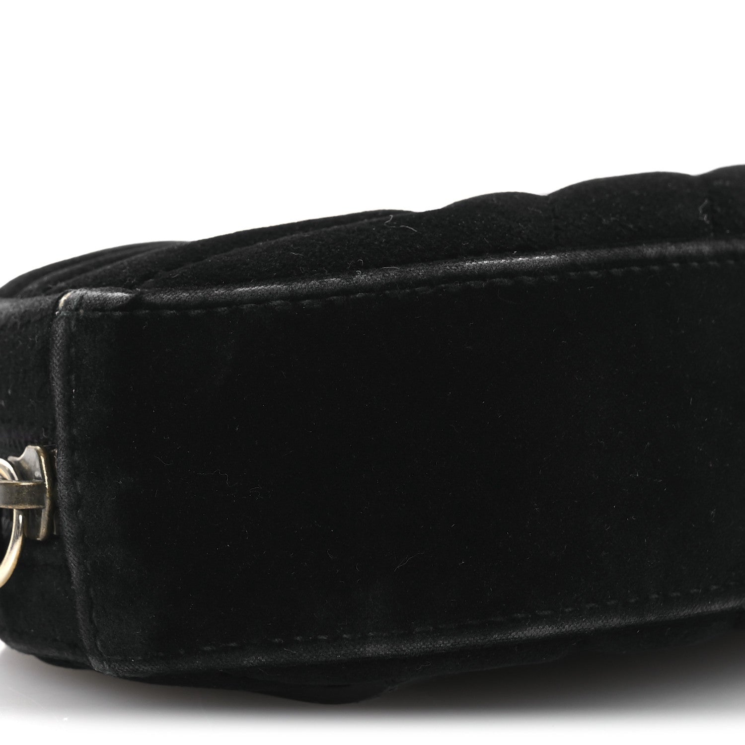 Velvet Matelasse GG Marmont Belt Bag Black