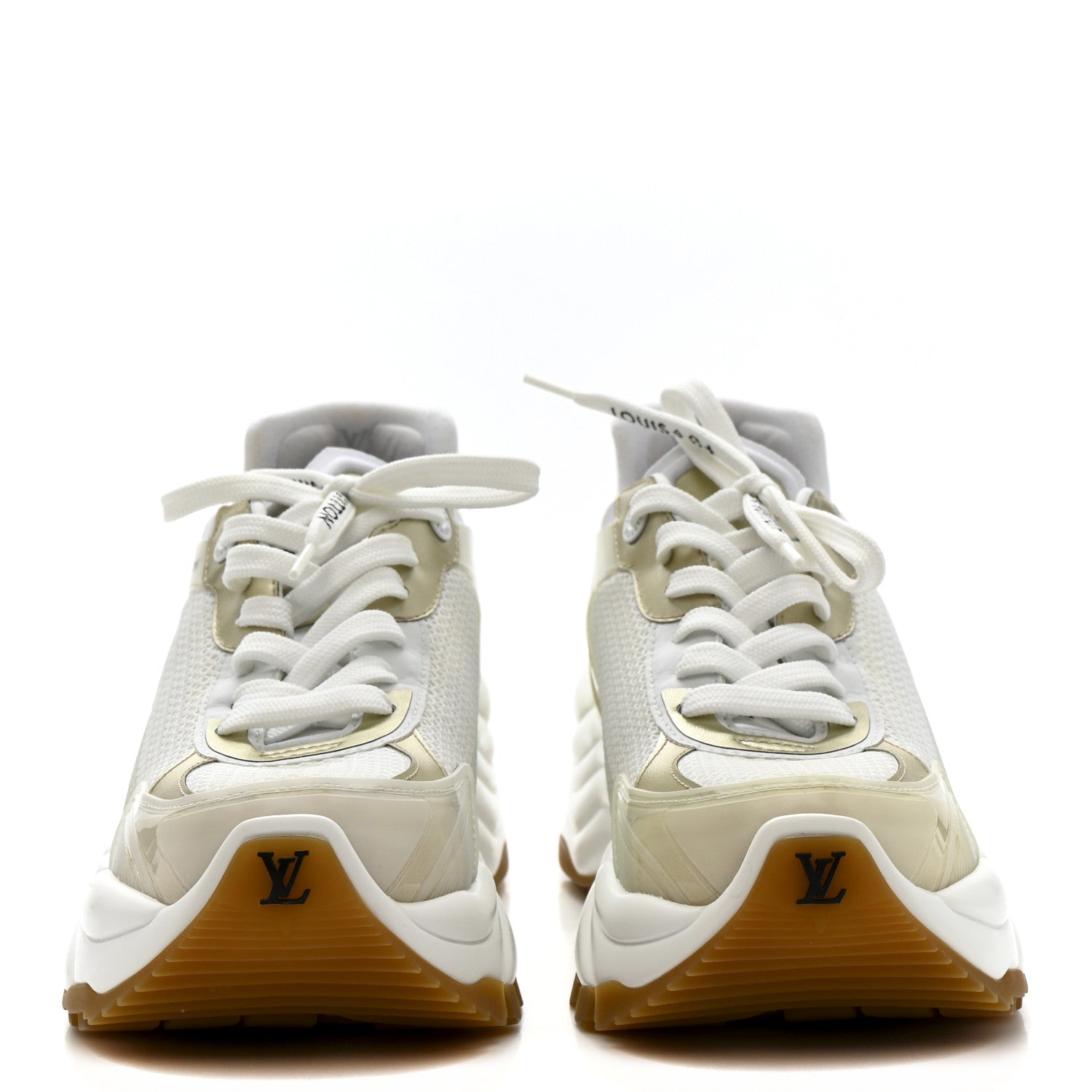 Monogram Calfskin Run 55 Sneakers 38 White
