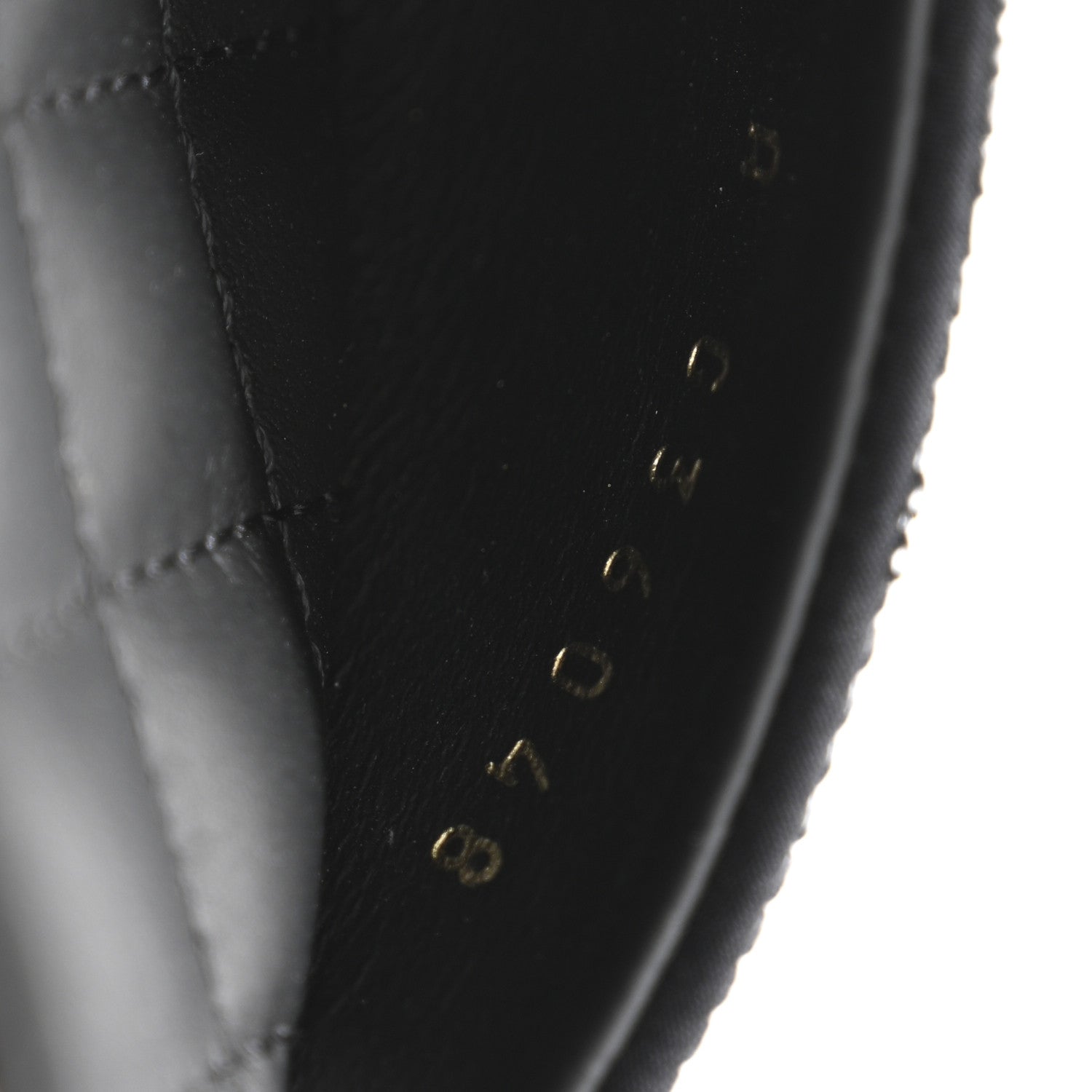 Sequin Grosgrain CC Cap Toe Ankle Flat 37.5 Black