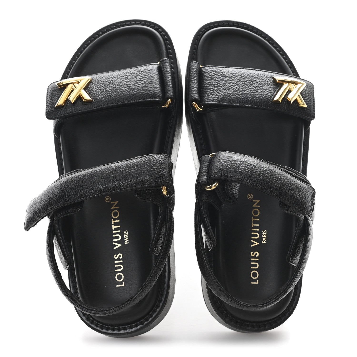 Lambskin Sunset Comfort Platform Sandals 39 Black