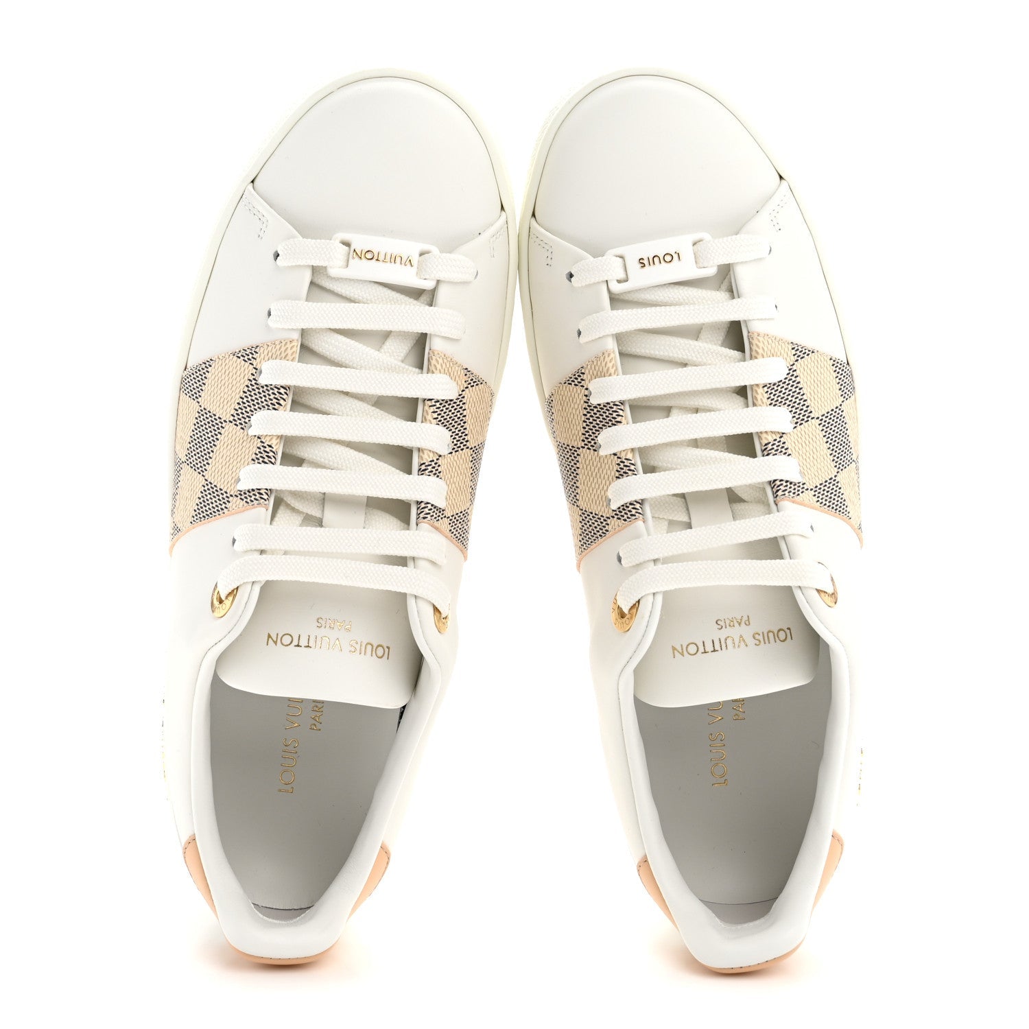 Damier Azur Front Row Sneaker 36 White