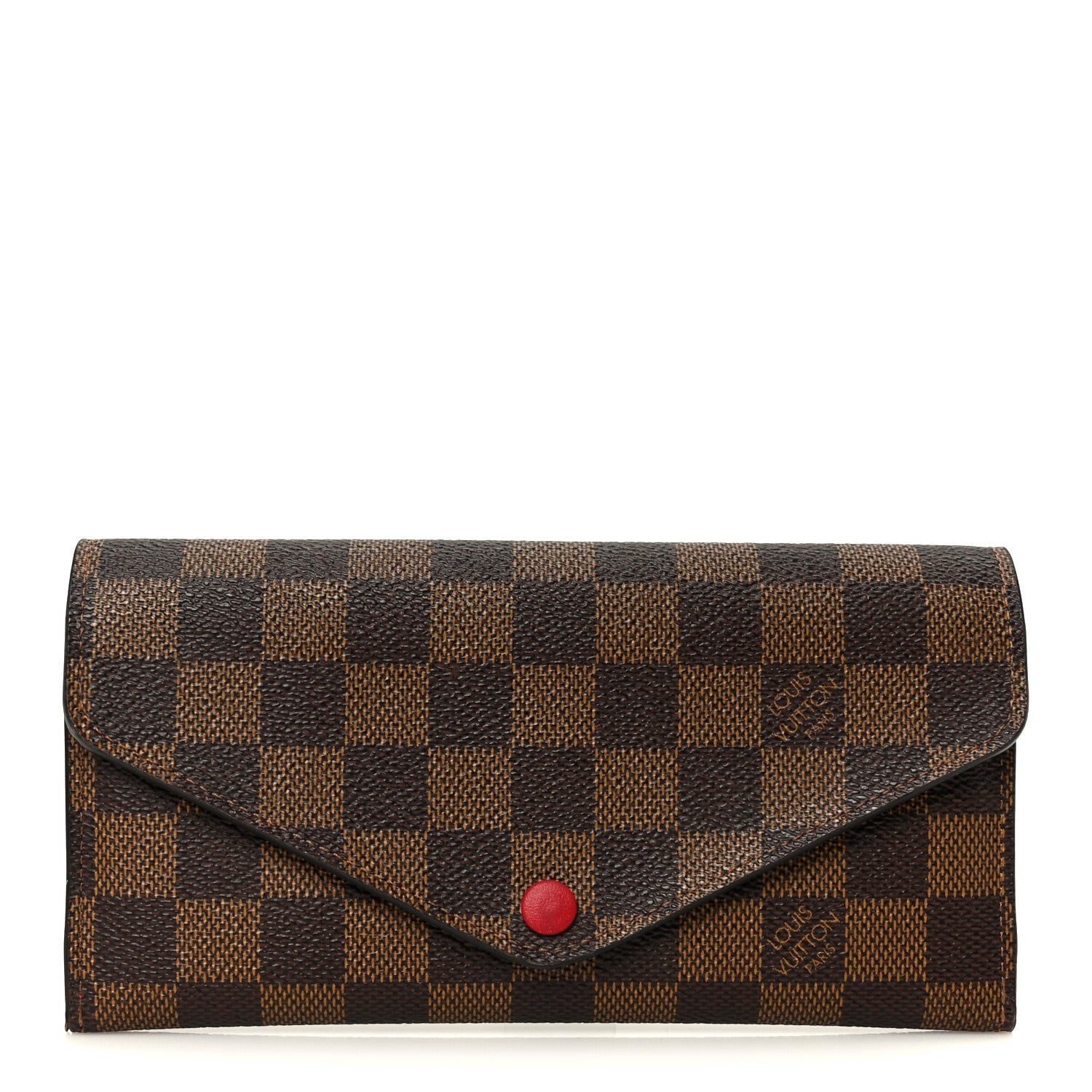 Damier Ebene Josephine Wallet Red