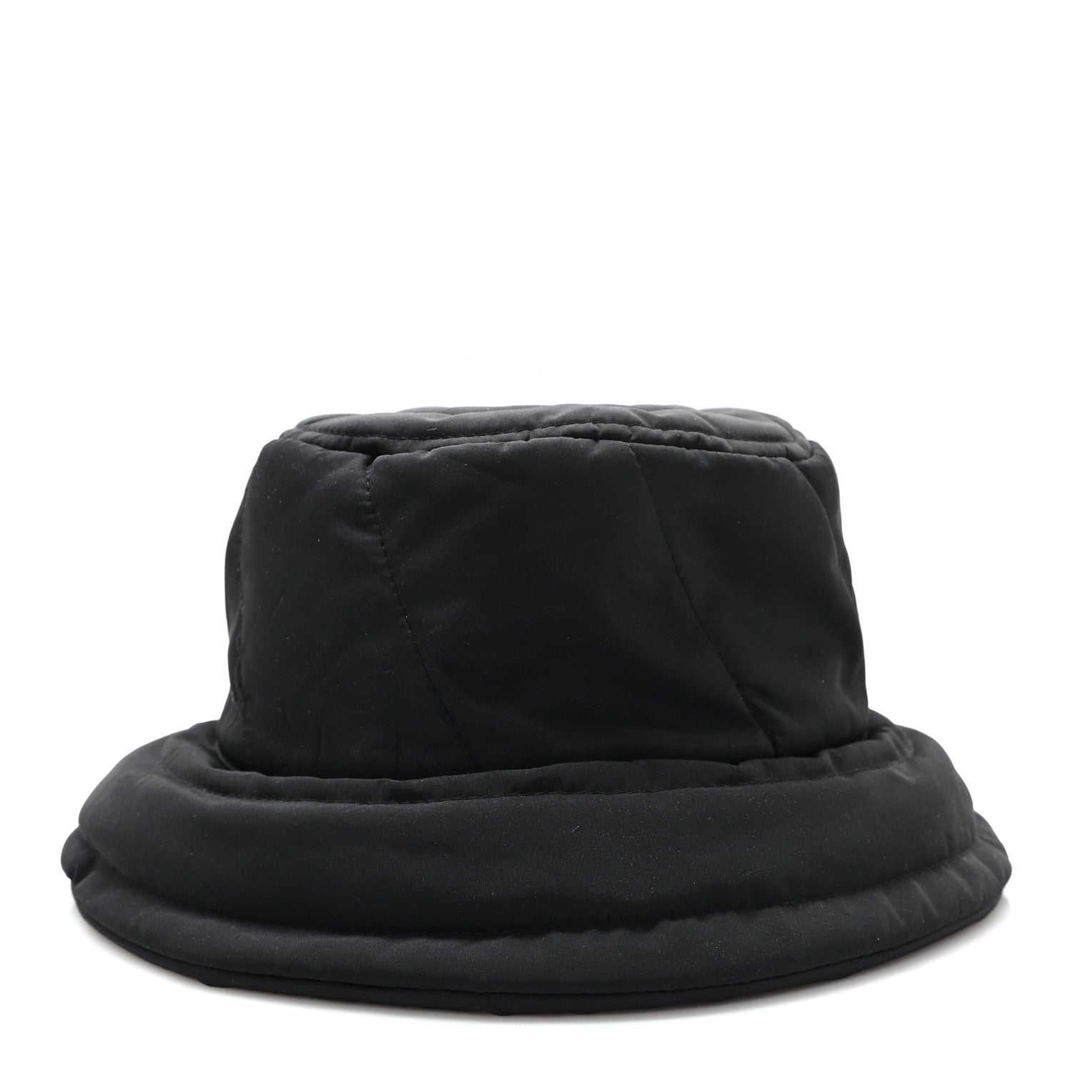 Nylon Quilted GG Bucket Hat M Black