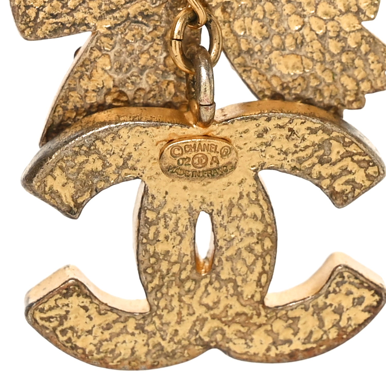 Crystal CC Bow Necklace Gold Purple