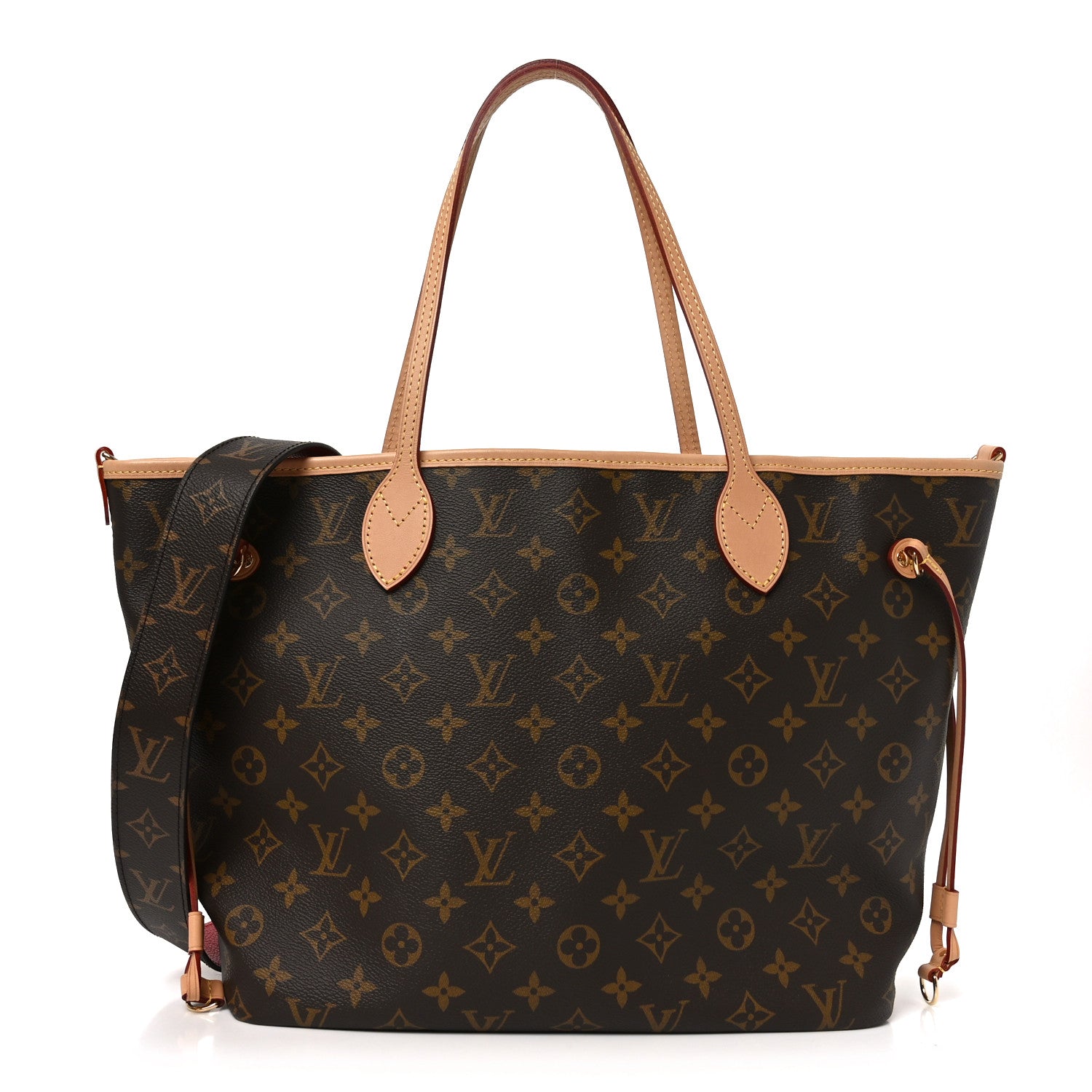 Monogram Inside Out Neverfull Bandouliere MM Rouge Sari