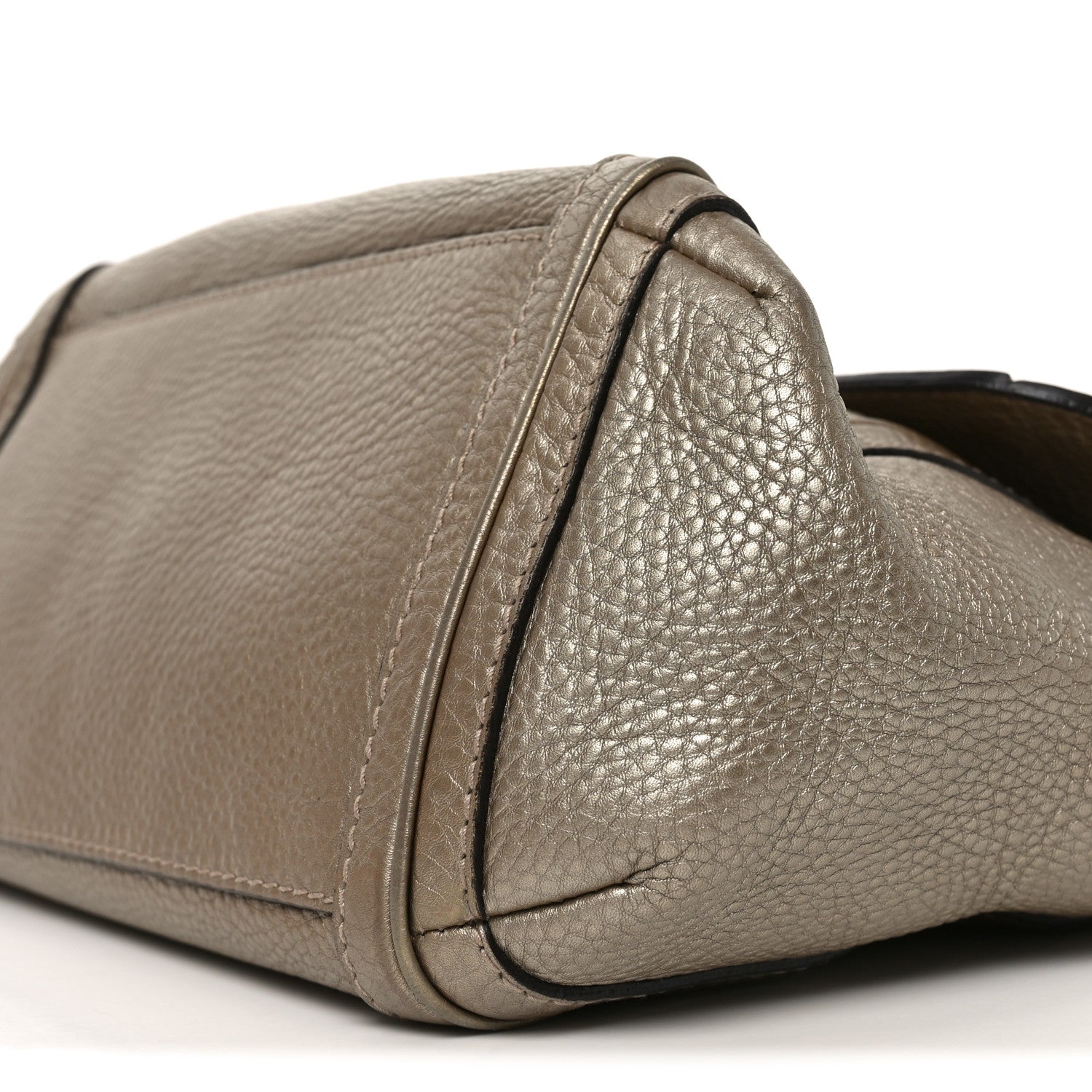 Monogram Calfskin Medium Bella Flap Bag Beige Ebony Champagne