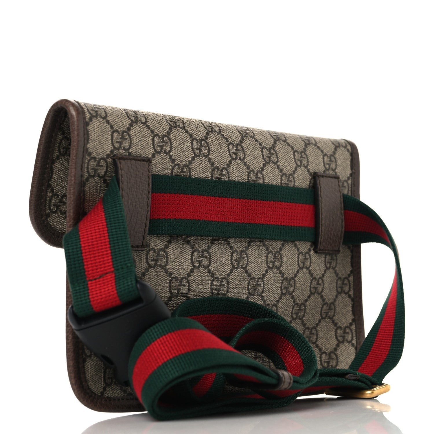 GG Supreme Monogram Neo Vintage Web Belt Bag Brown