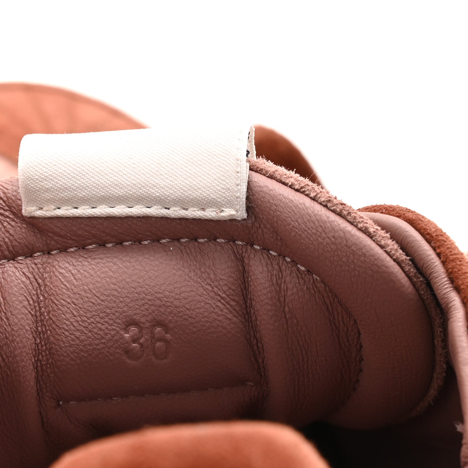 Suede Goatskin Jet Sneakers 36 Rose Antique Rouge Sepia