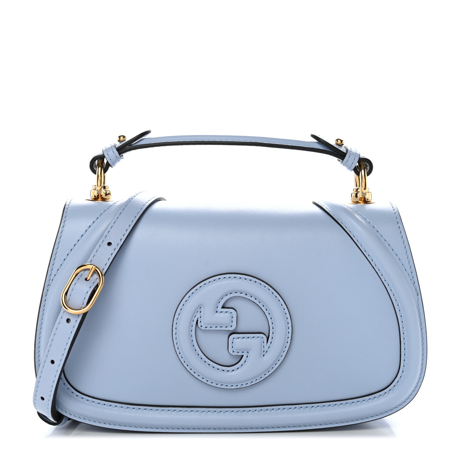 Roxy Calfskin Medium Blondie Top Handle Bag Cloudy Blue