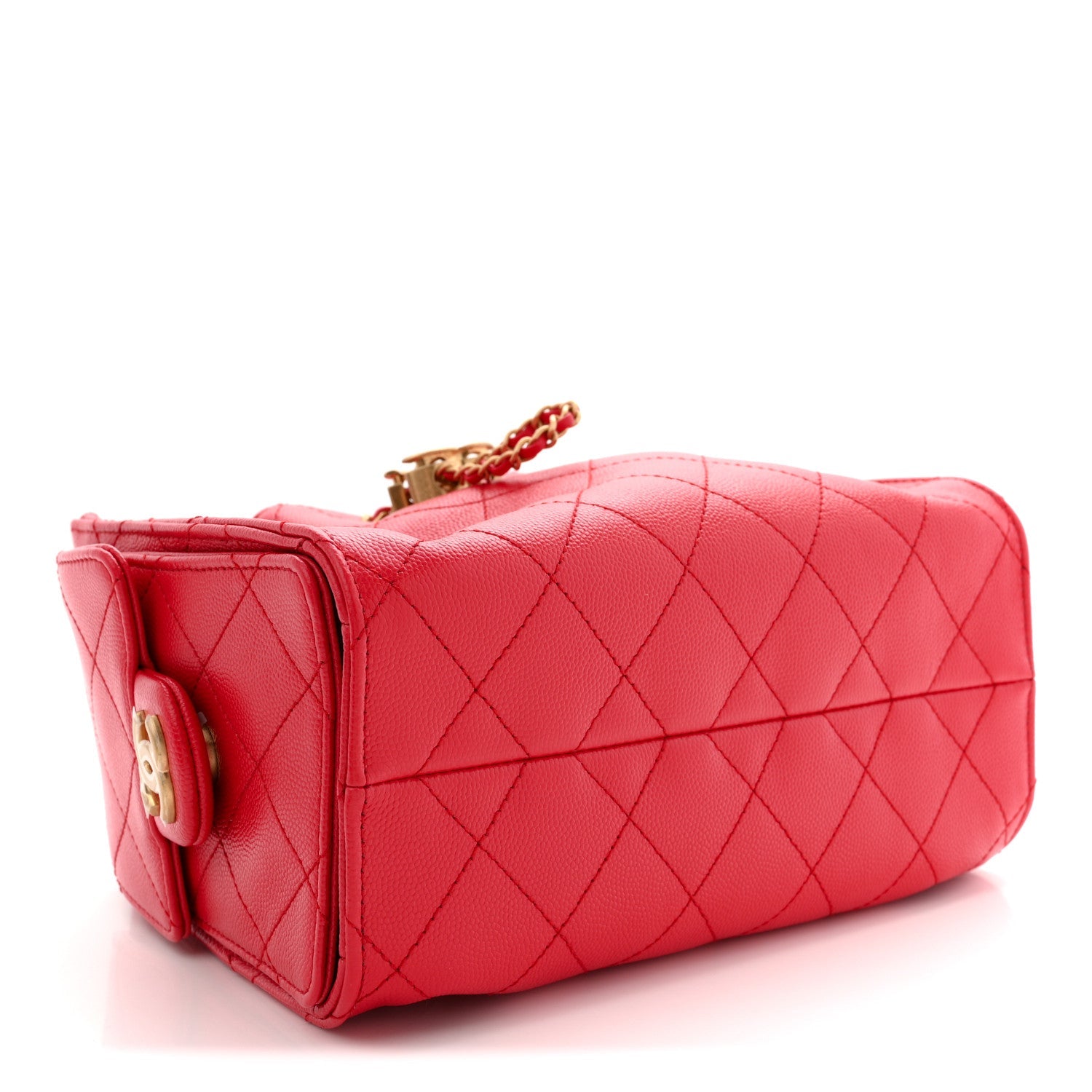 Caviar Quilted Mini Chanel 25 Handbag Red