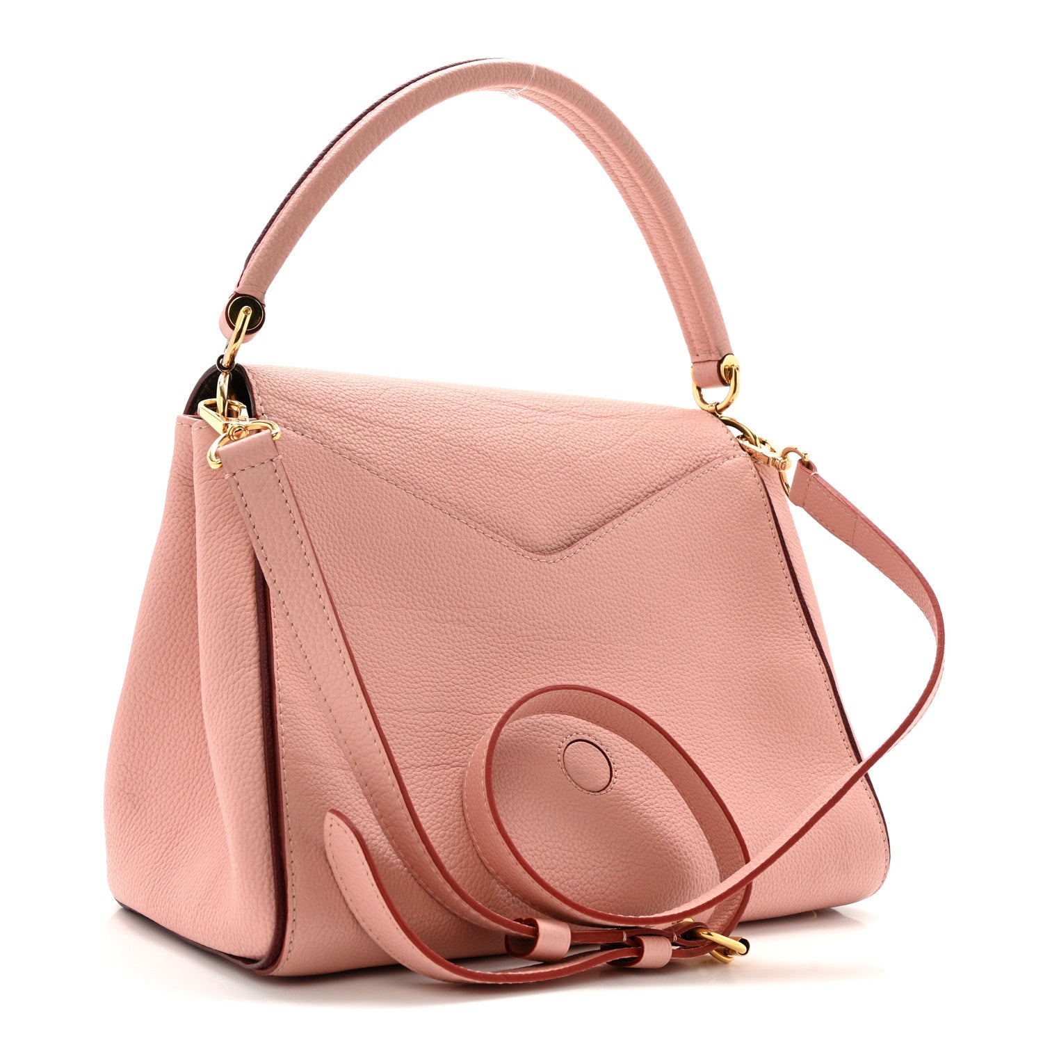 Grained Calfskin Monogram Double V Rose Poudre
