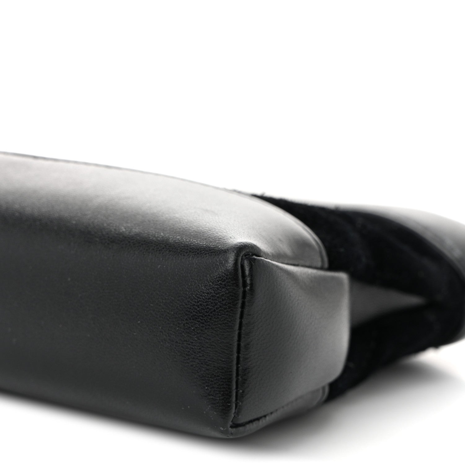 Suede Shiny Crumpled Calfskin Quilted Nano 31 Shopping Bag Black