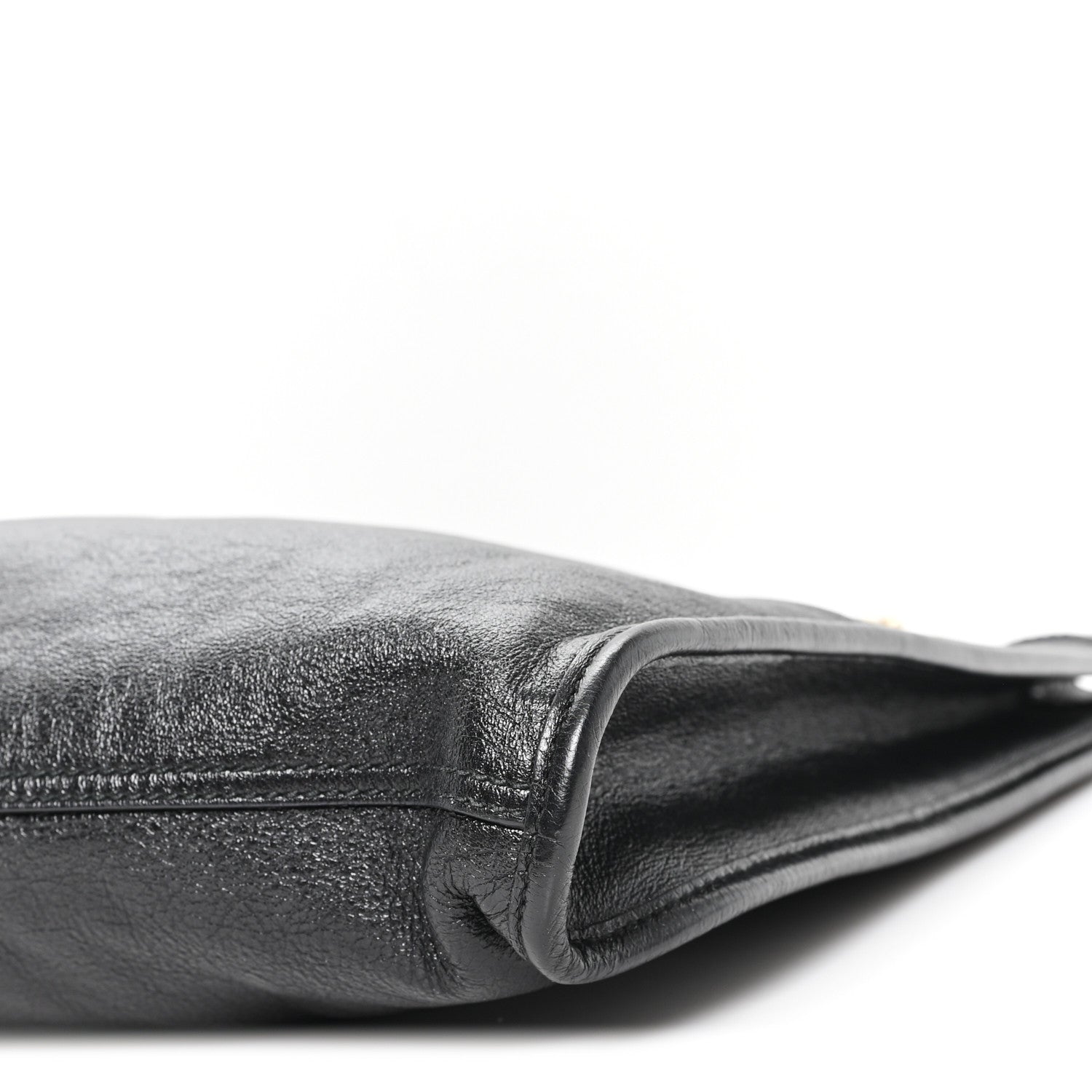 Calfskin Large Rajah Chain Tote Black