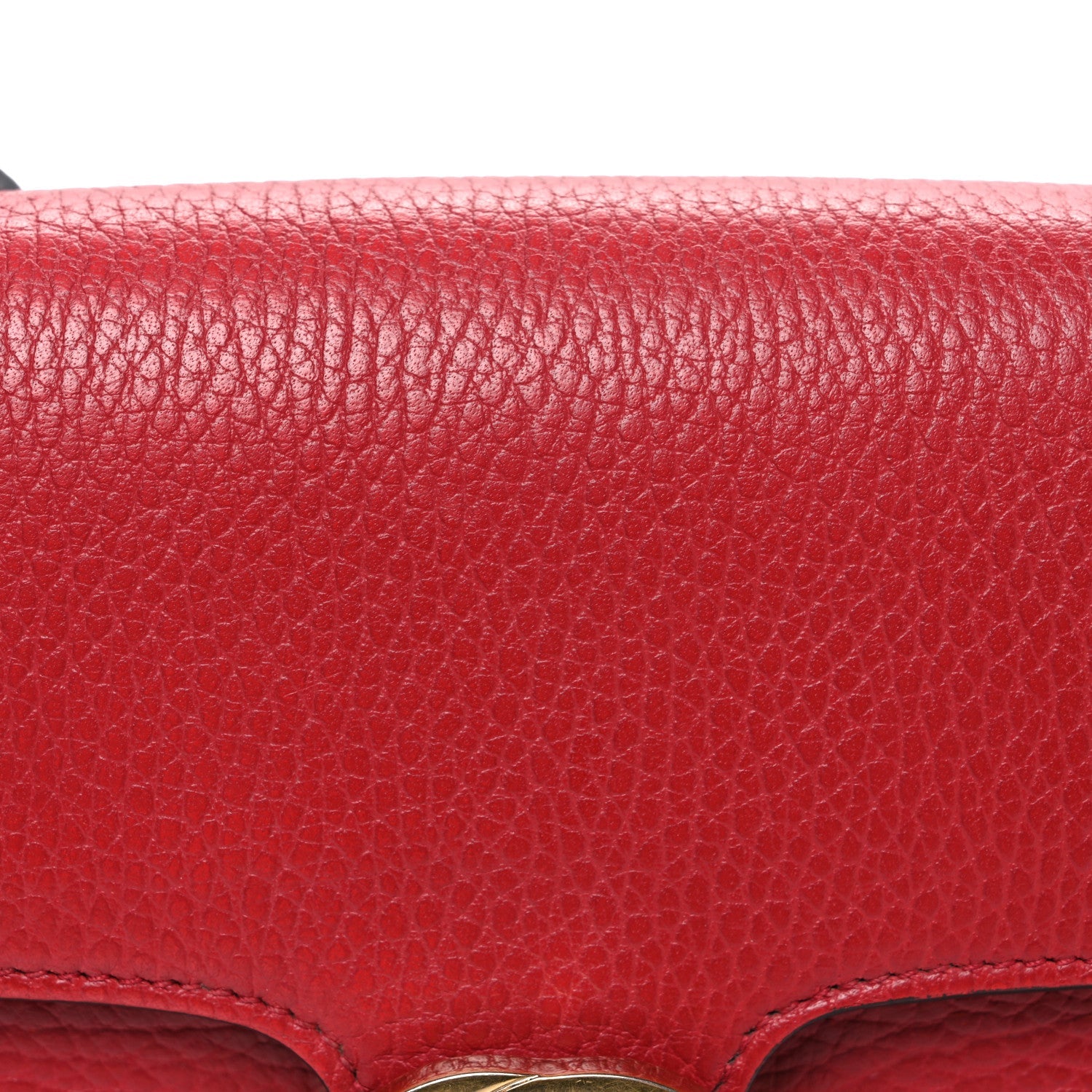 Dollar Calfskin Small Interlocking G Shoulder Bag Red