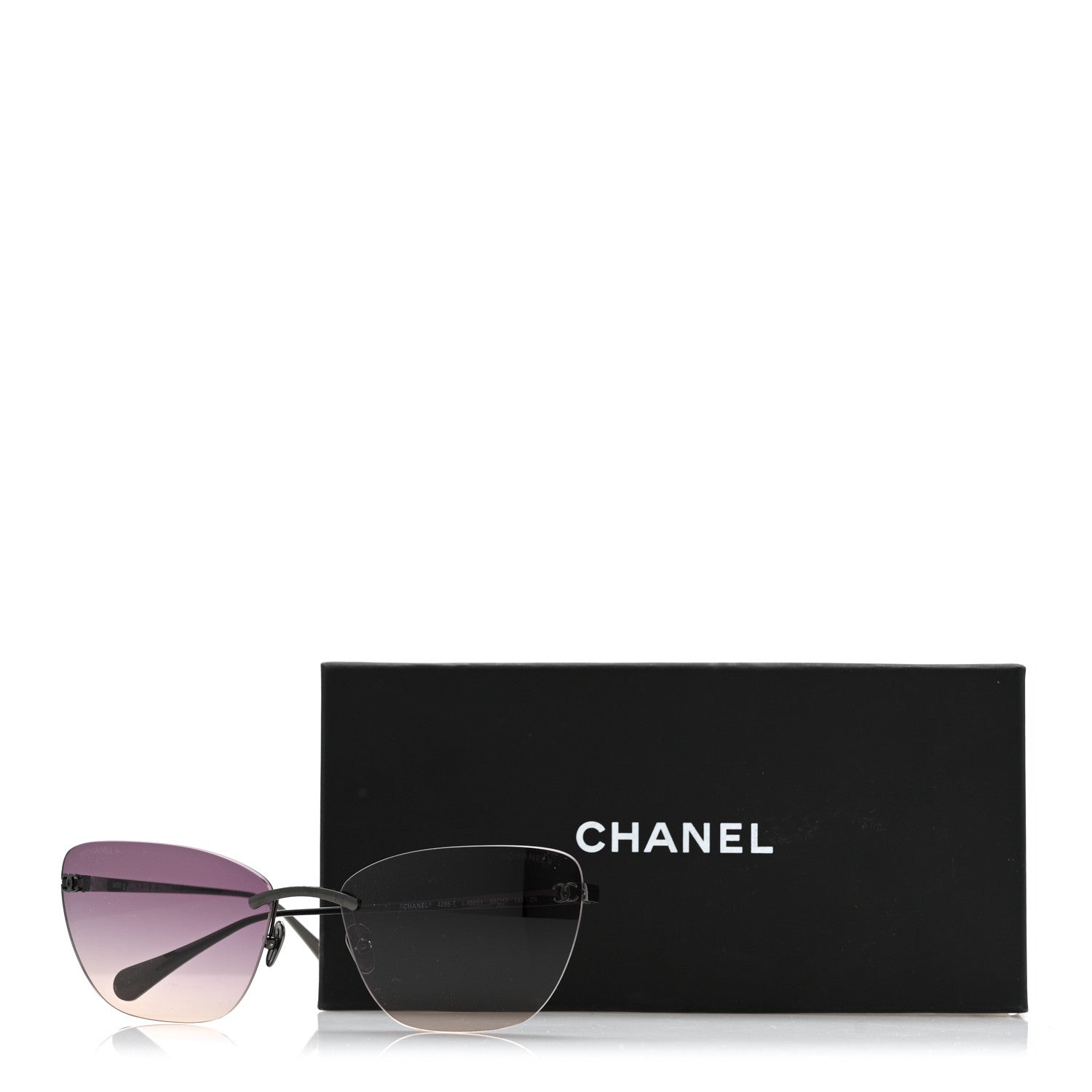 Titanium Cat Eye CC Sunglasses 4286-T Black