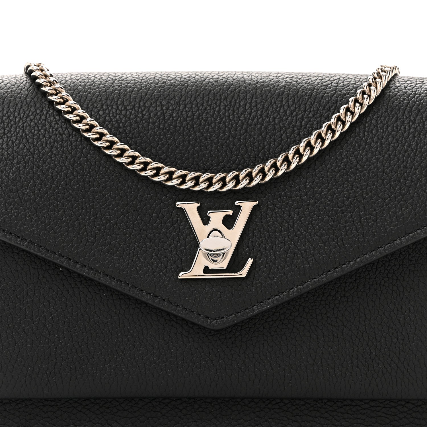 Soft Calfskin My Lockme Chain Pochette Black