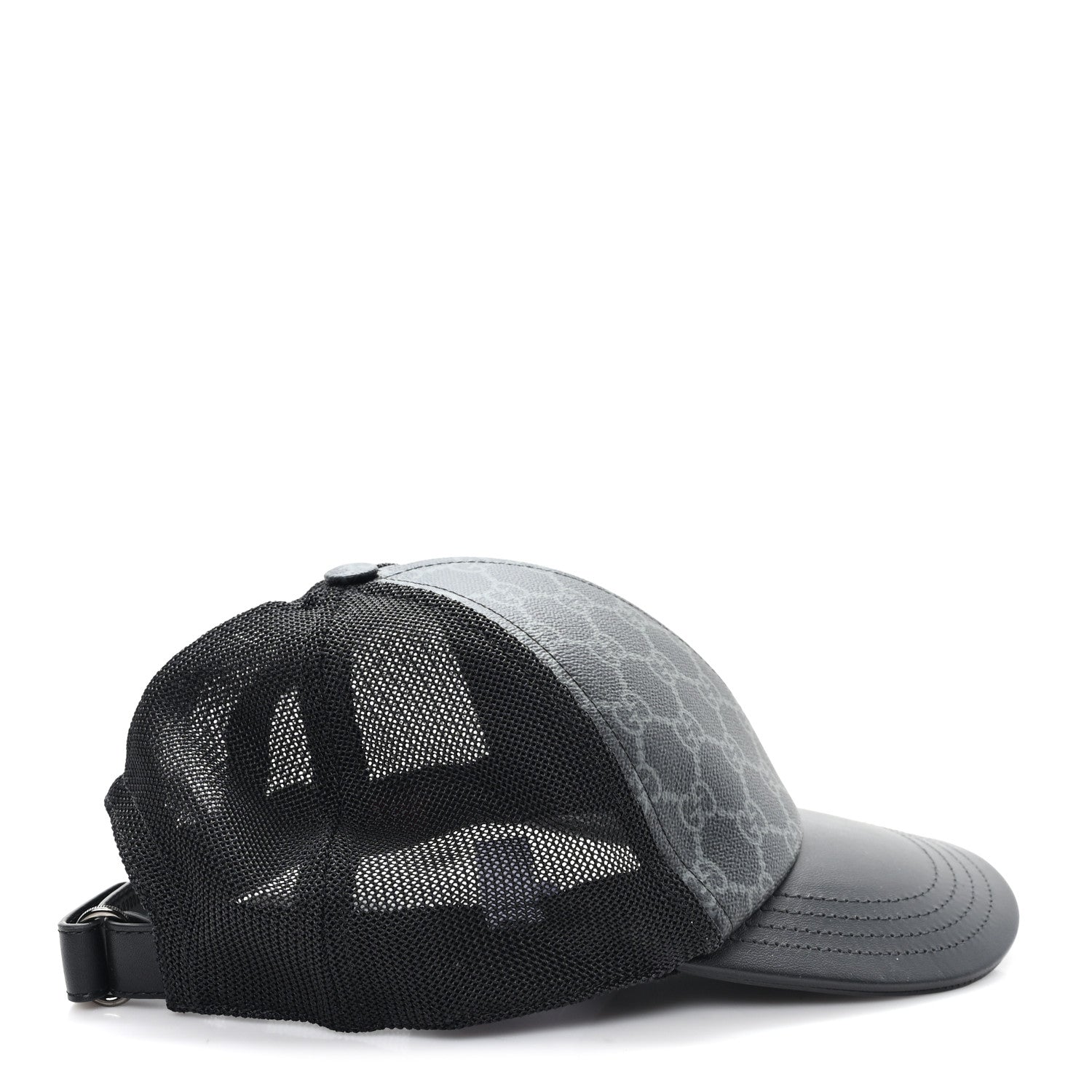 GG Supreme Monogram Baseball Hat M 58 Black