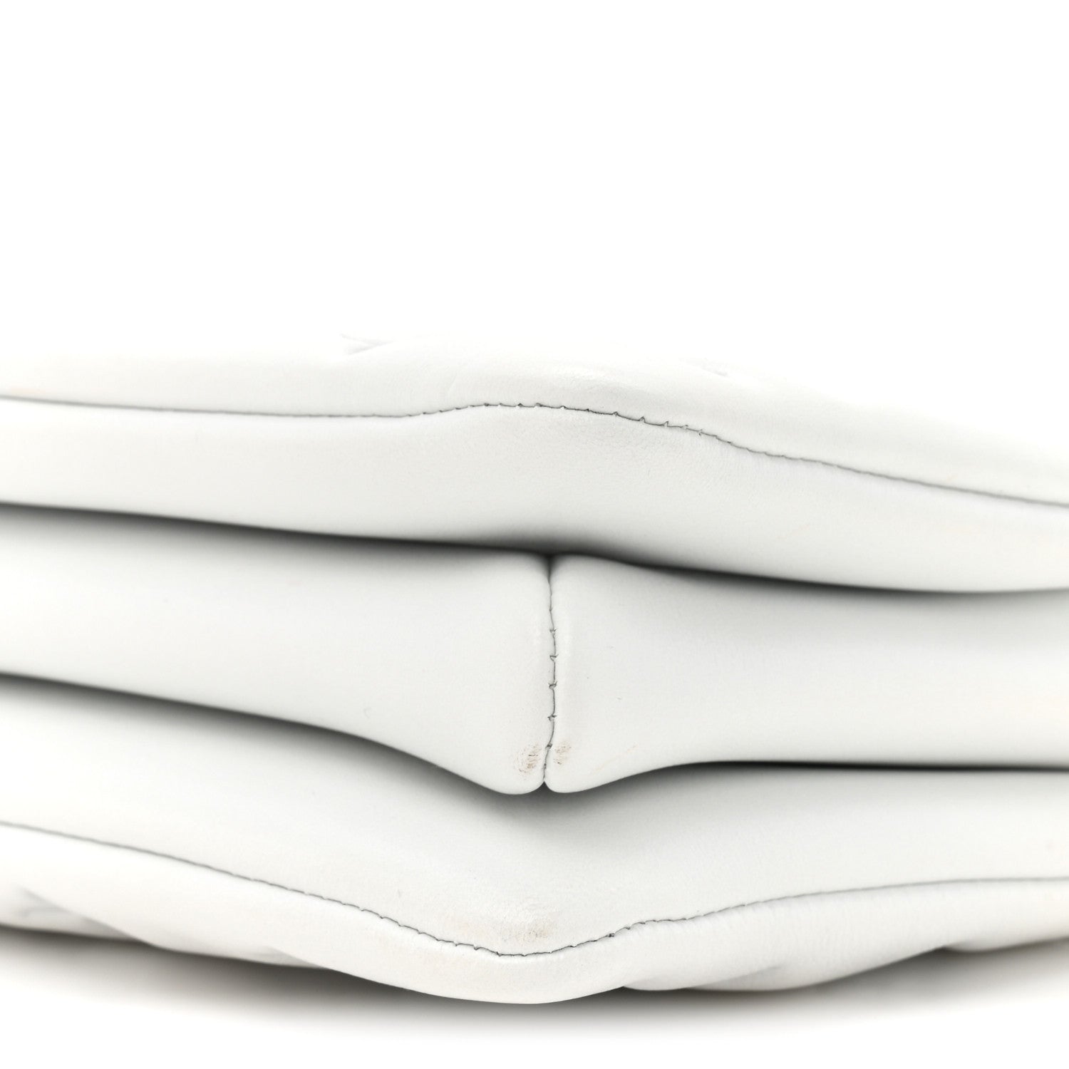 Lambskin Embossed Monogram Coussin BB White