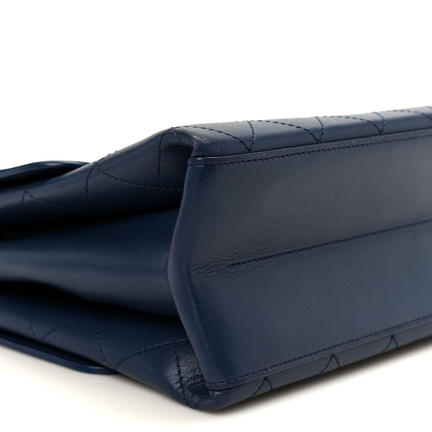 Lambskin Stitched Coco Luxe Medium Flap Blue