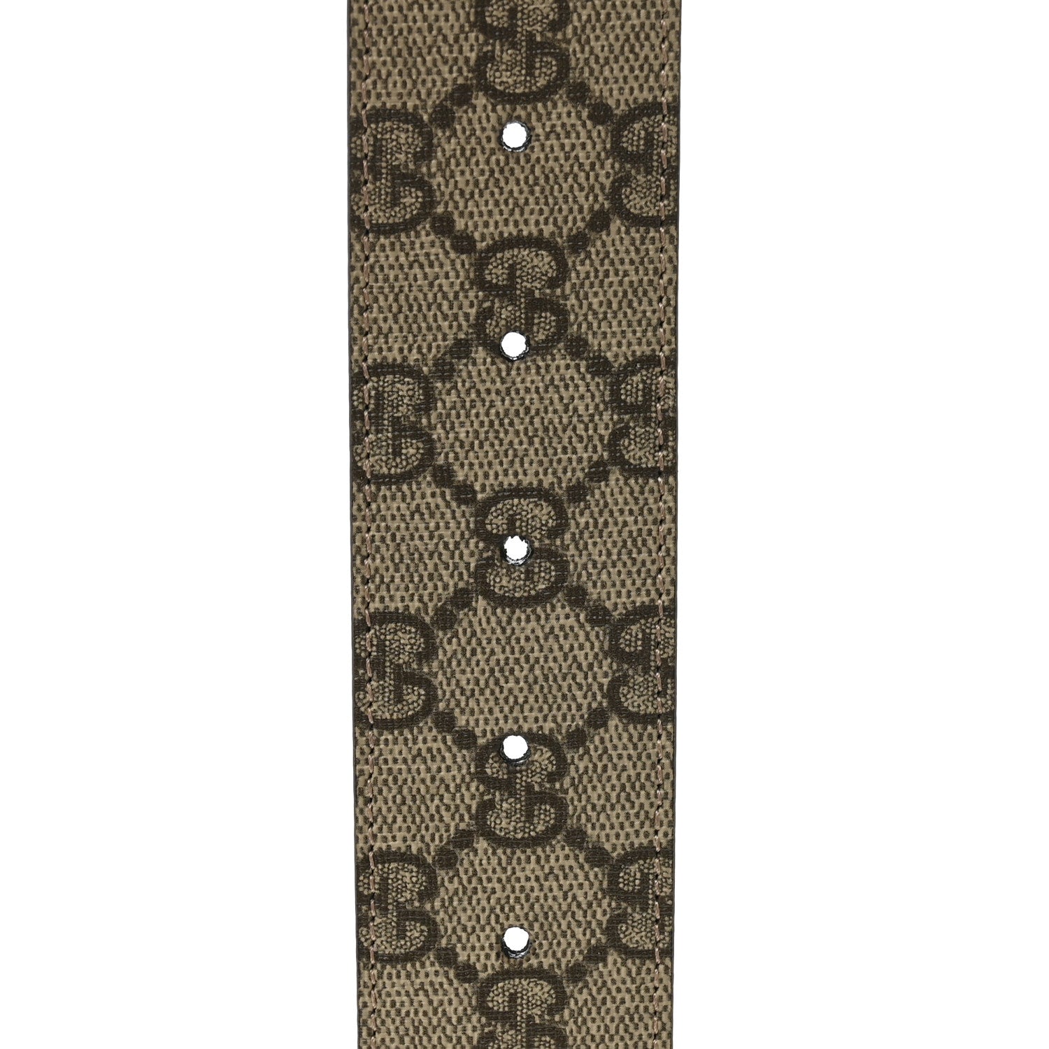 GG Supreme Monogram Plutone Calfskin Enamel Double G 40mm Belt 85 34 Beige Ebony Camelia