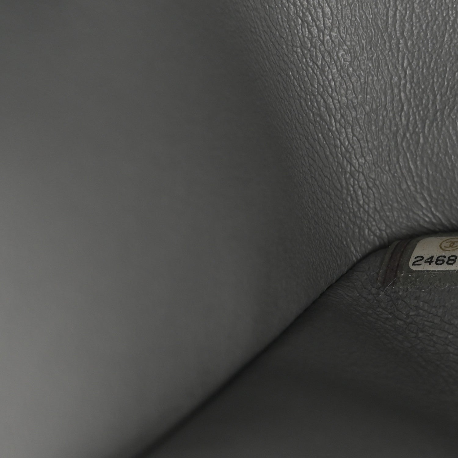 Caviar Quilted Jumbo Double Flap Grey