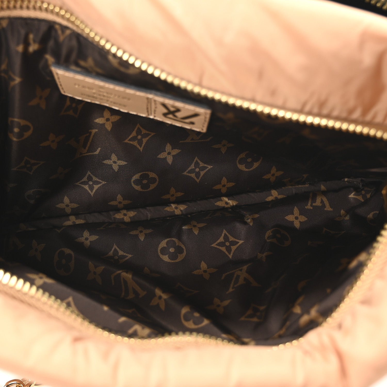 Econyl Monogram Pillow Maxi Multi Pochette Accessories Kaki Beige