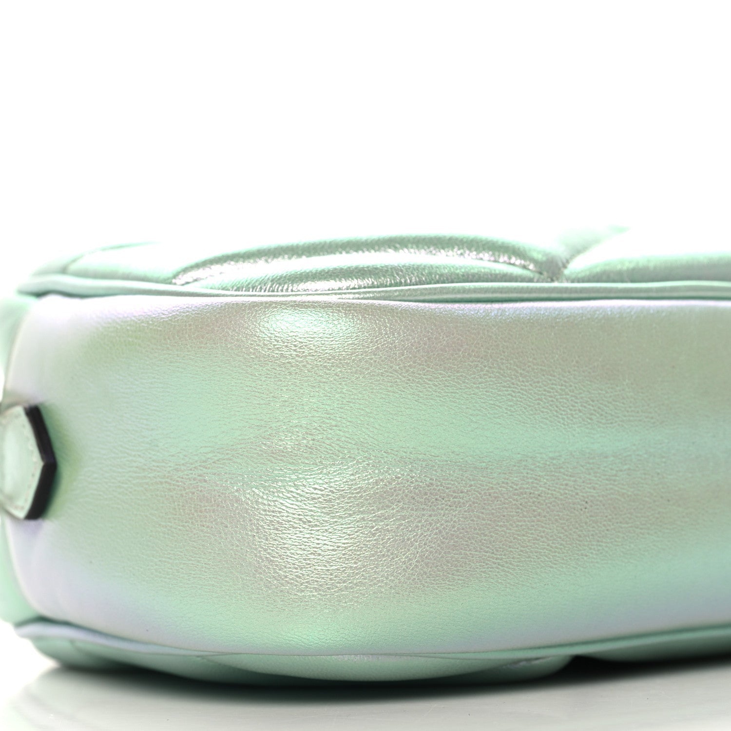 Iridescent Nappa Chevron Matelasse Small GG Marmont Chain Shoulder Bag Iridescent Salvy Green