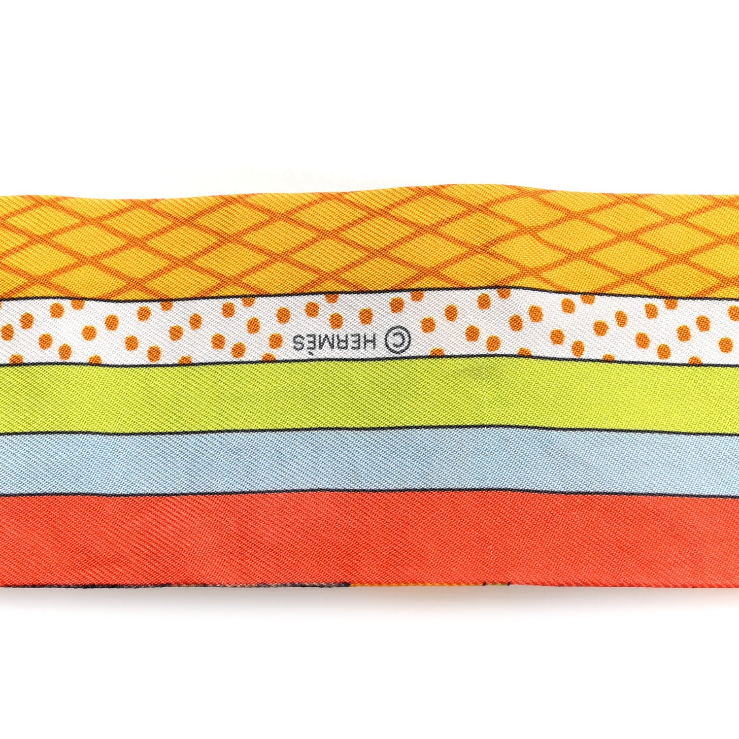 Silk Twilly Grand Theatre Nouveau Soleil Vert Fluo Multicolor