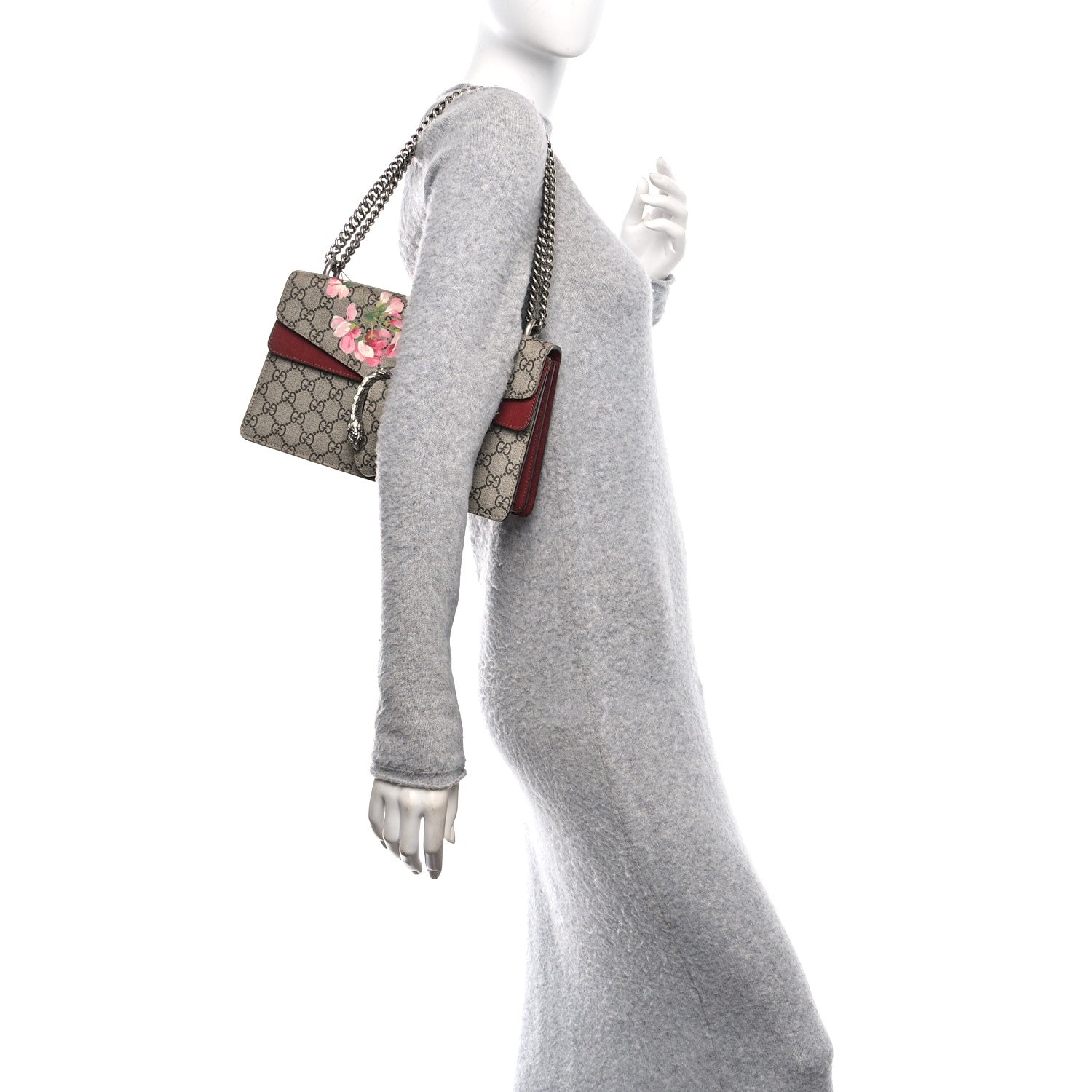 GG Supreme Monogram Blooms Small Dionysus Shoulder Bag Beige Multicolor Dry Rose