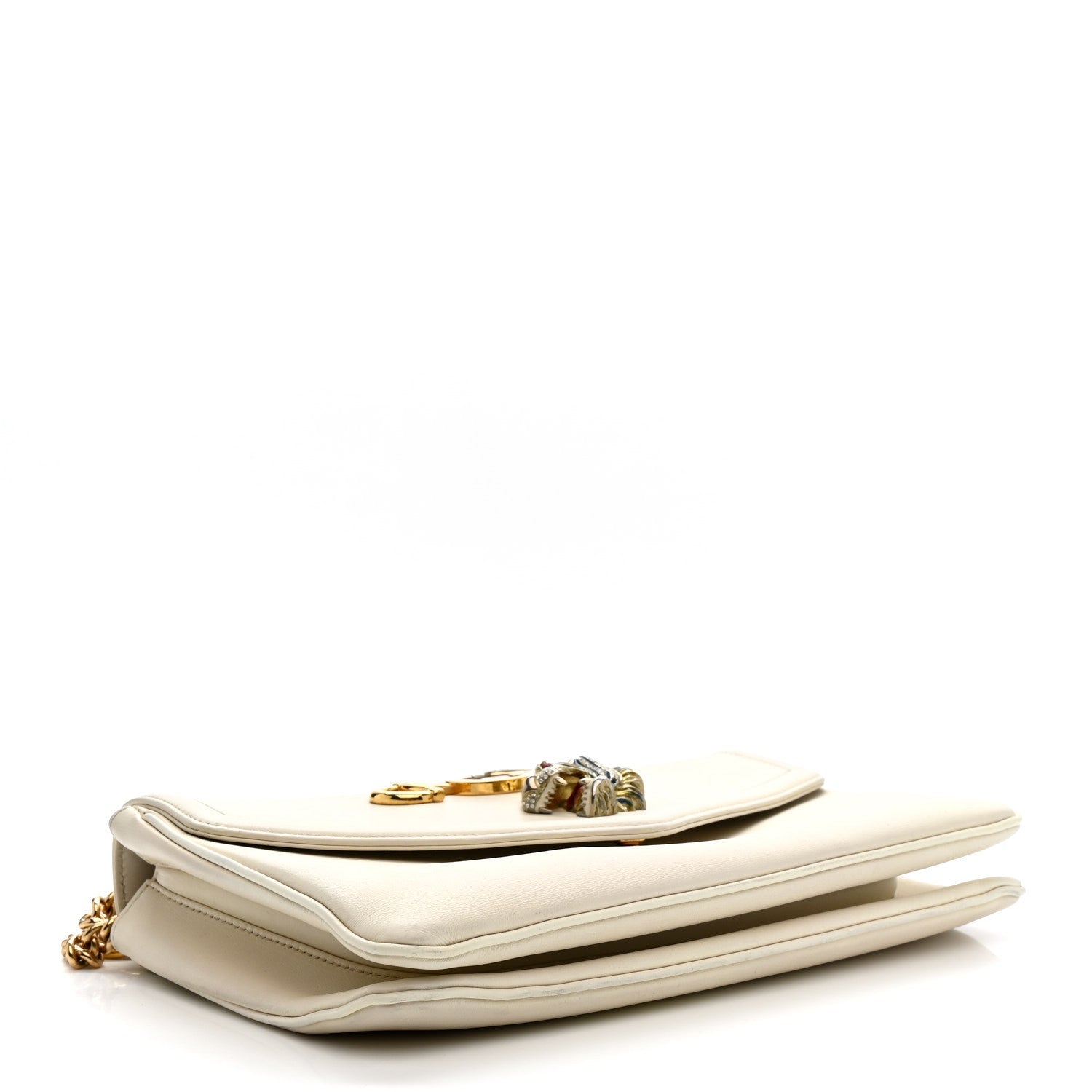 Vitello Palmellato Lux Crystal Medium Rajah Shoulder Bag Mystic White Multicolor