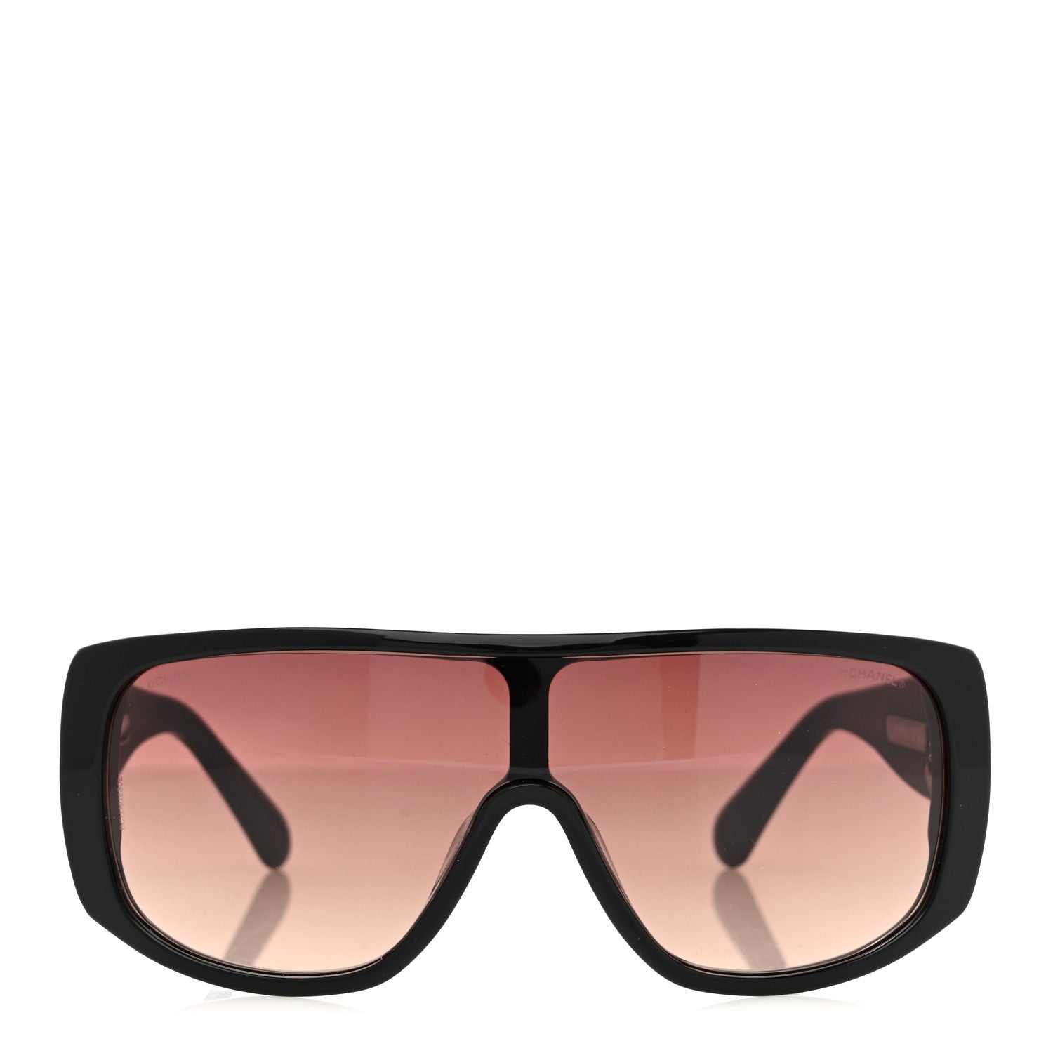 Acetate Shield Sunglasses 5495-A Black
