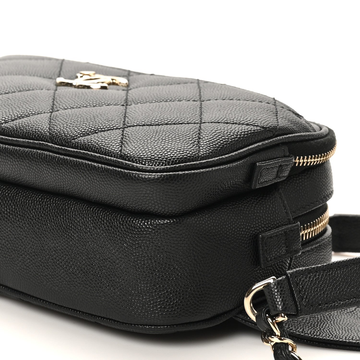 Caviar Quilted Waist Bag With Pouch Black