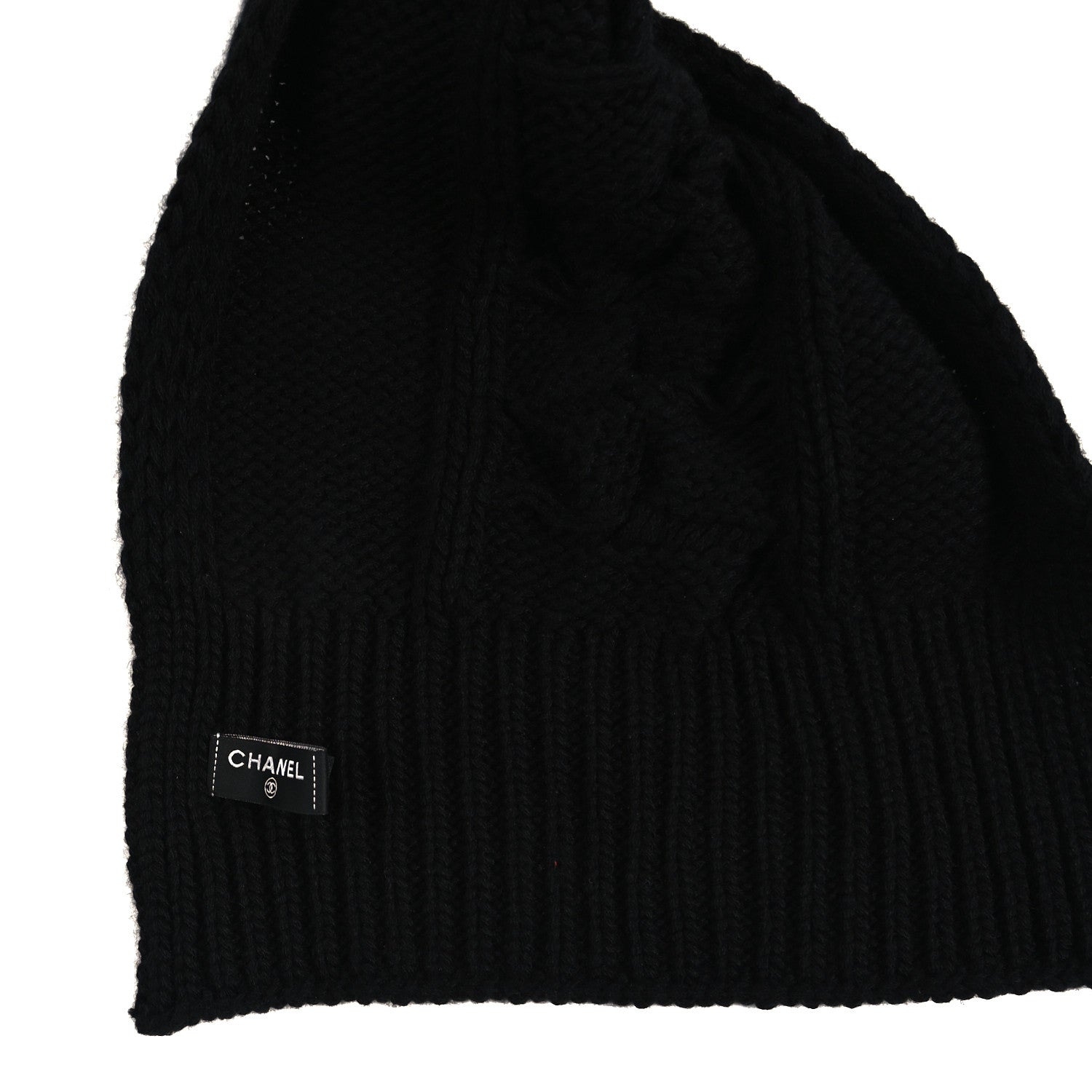 Cashmere Knitted Scarf Black
