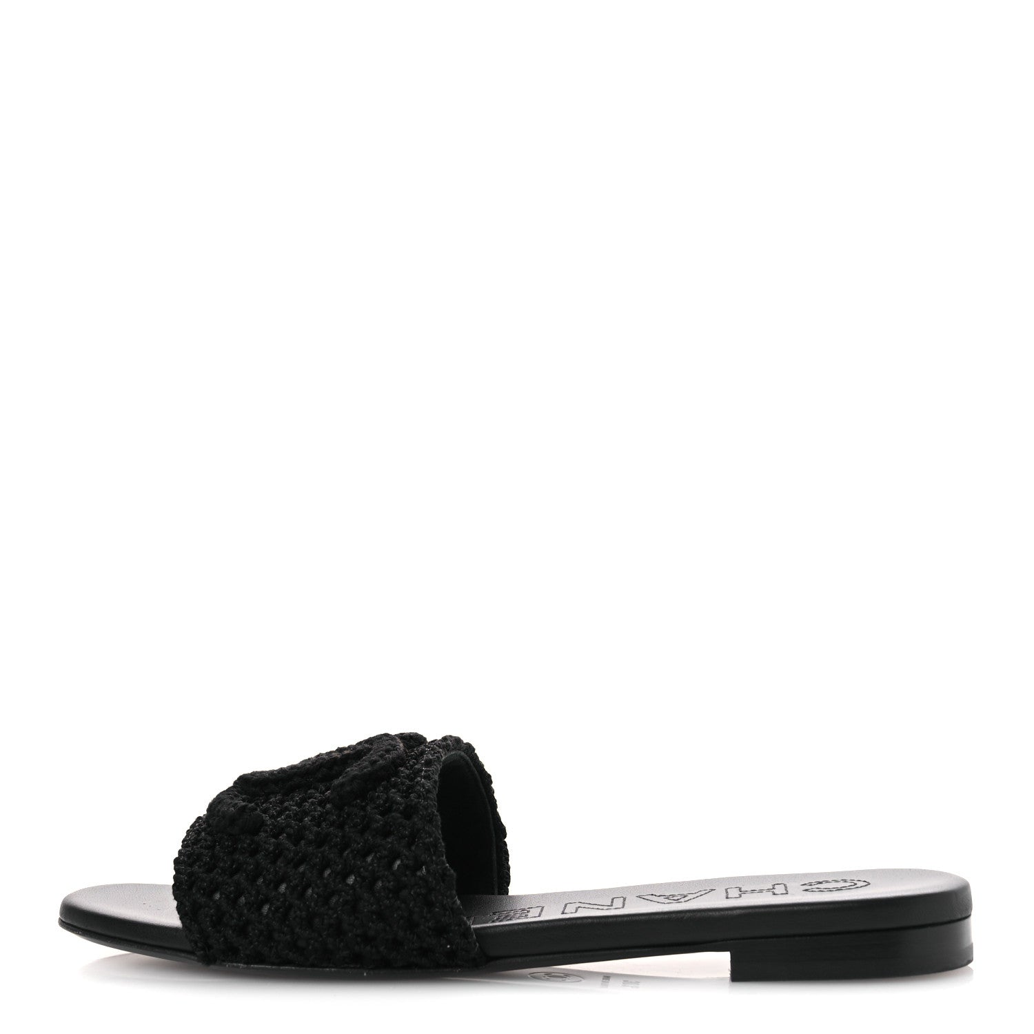 Crochet CC Mules Sandals 38.5 Black