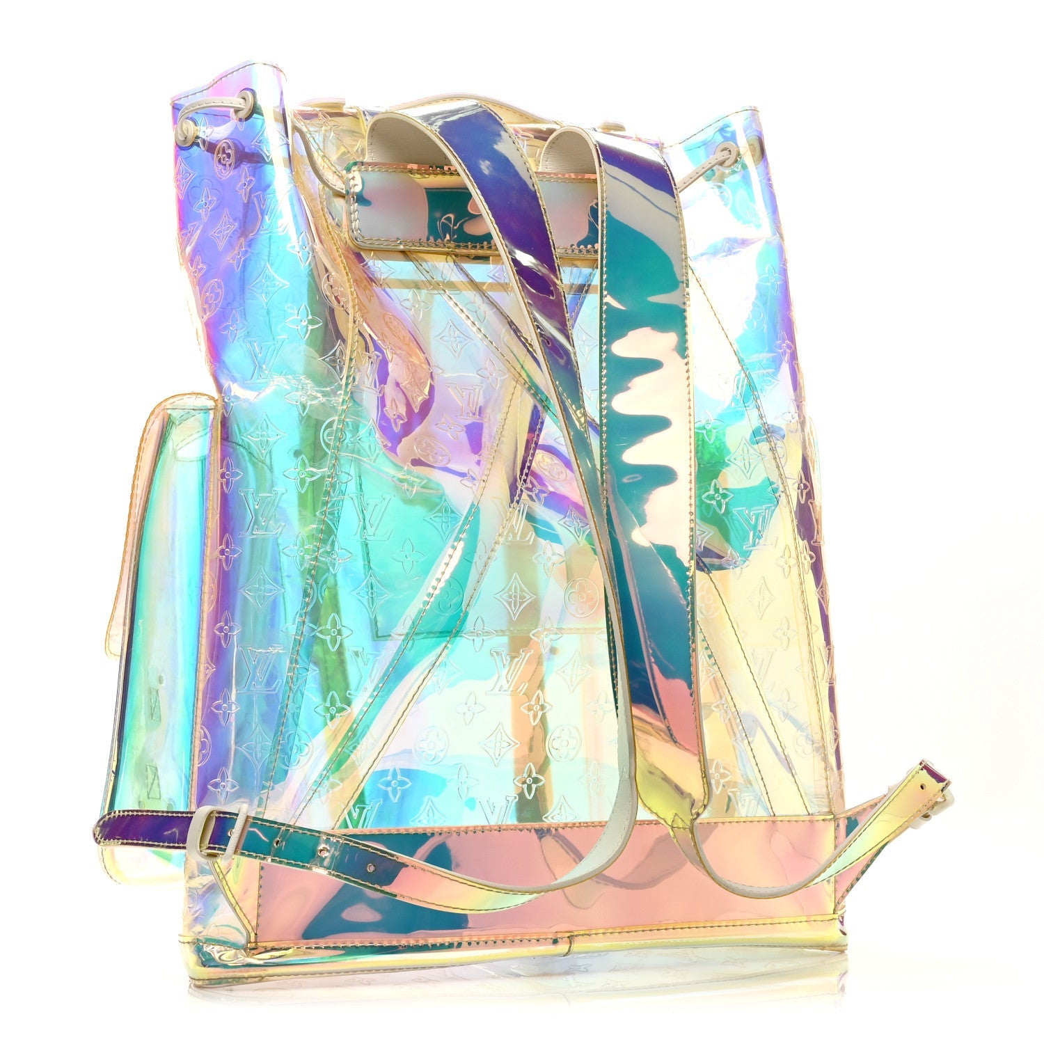 PVC Monogram Christopher Backpack GM Iridescent Prism