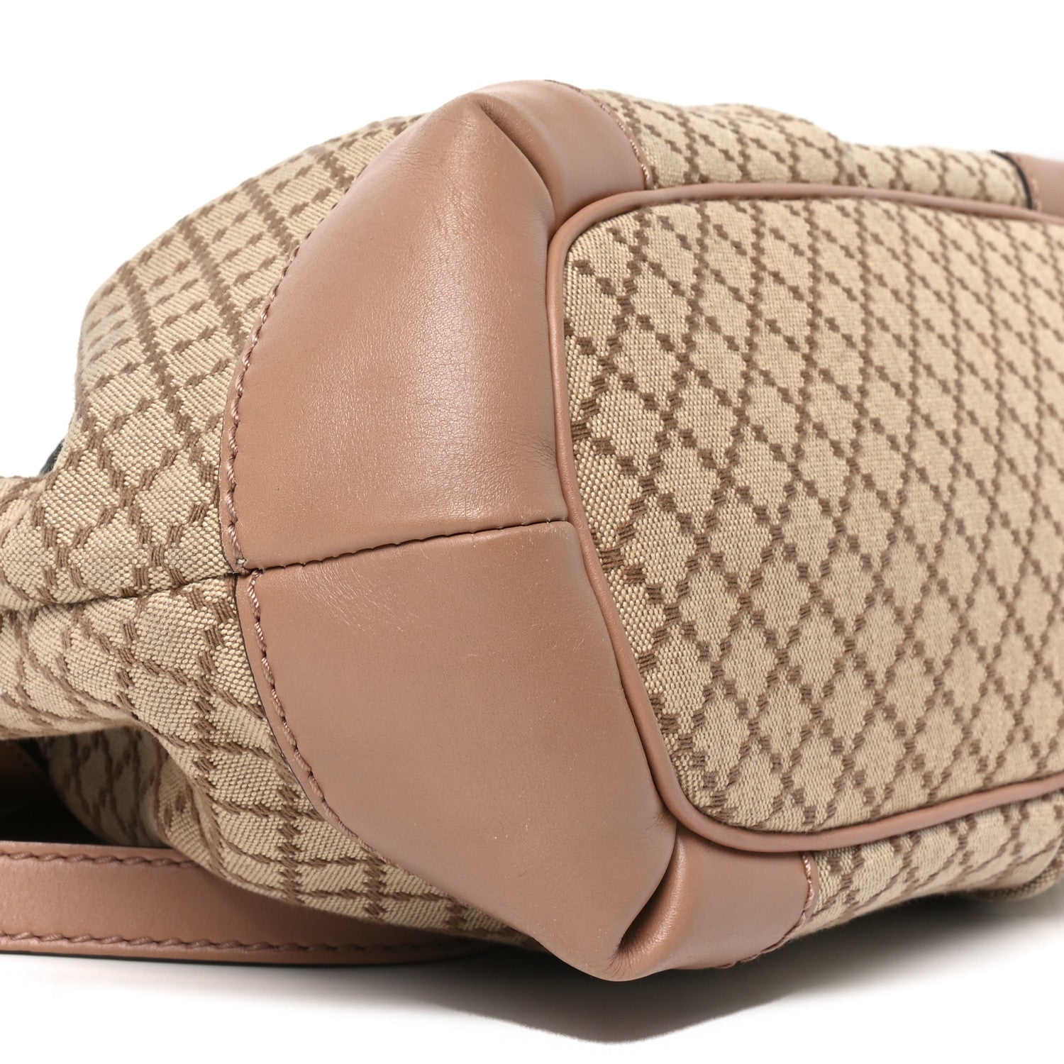 Diamante Medium Sukey Top Handle Bag Beige Pink