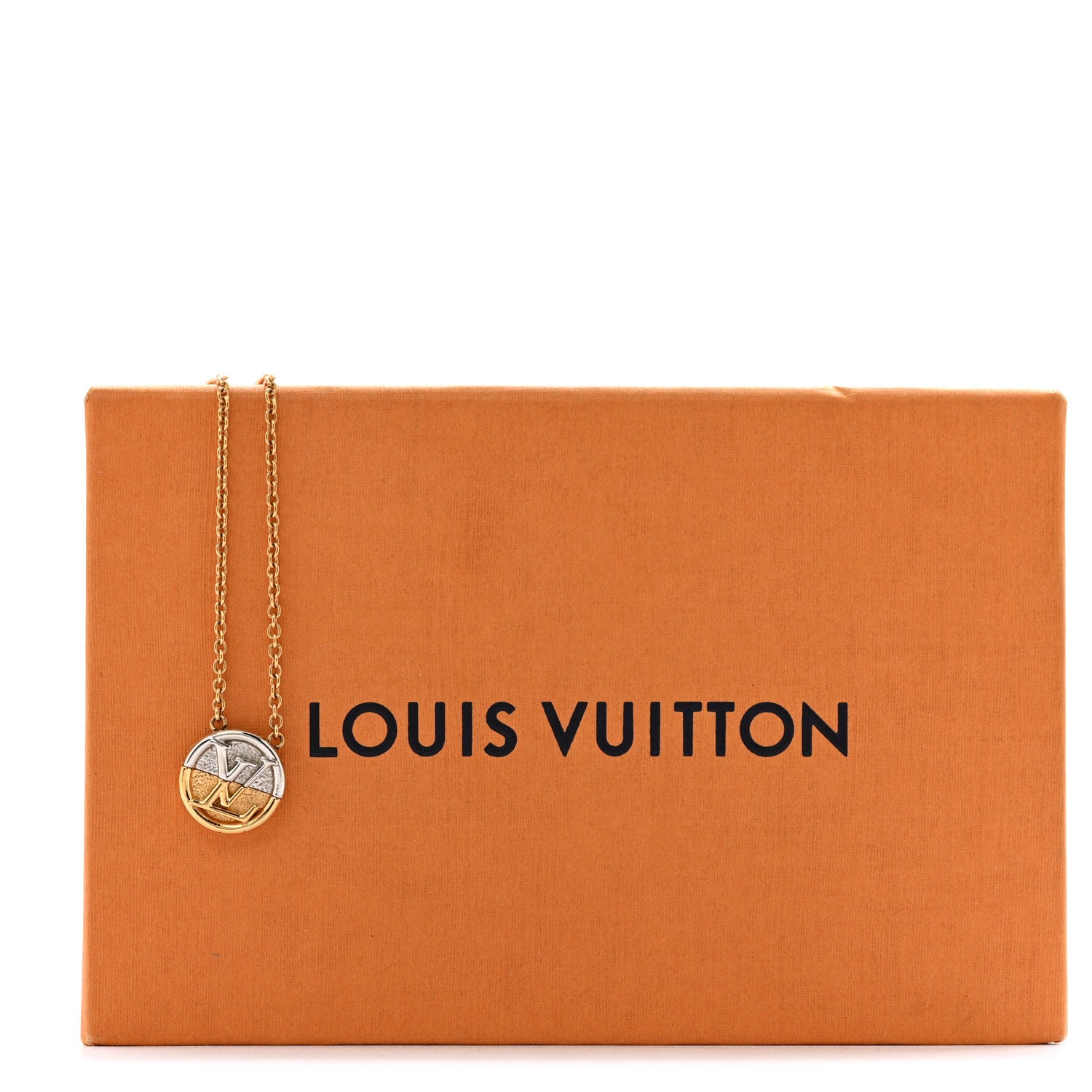 Metal L to V Necklace Gold Silver