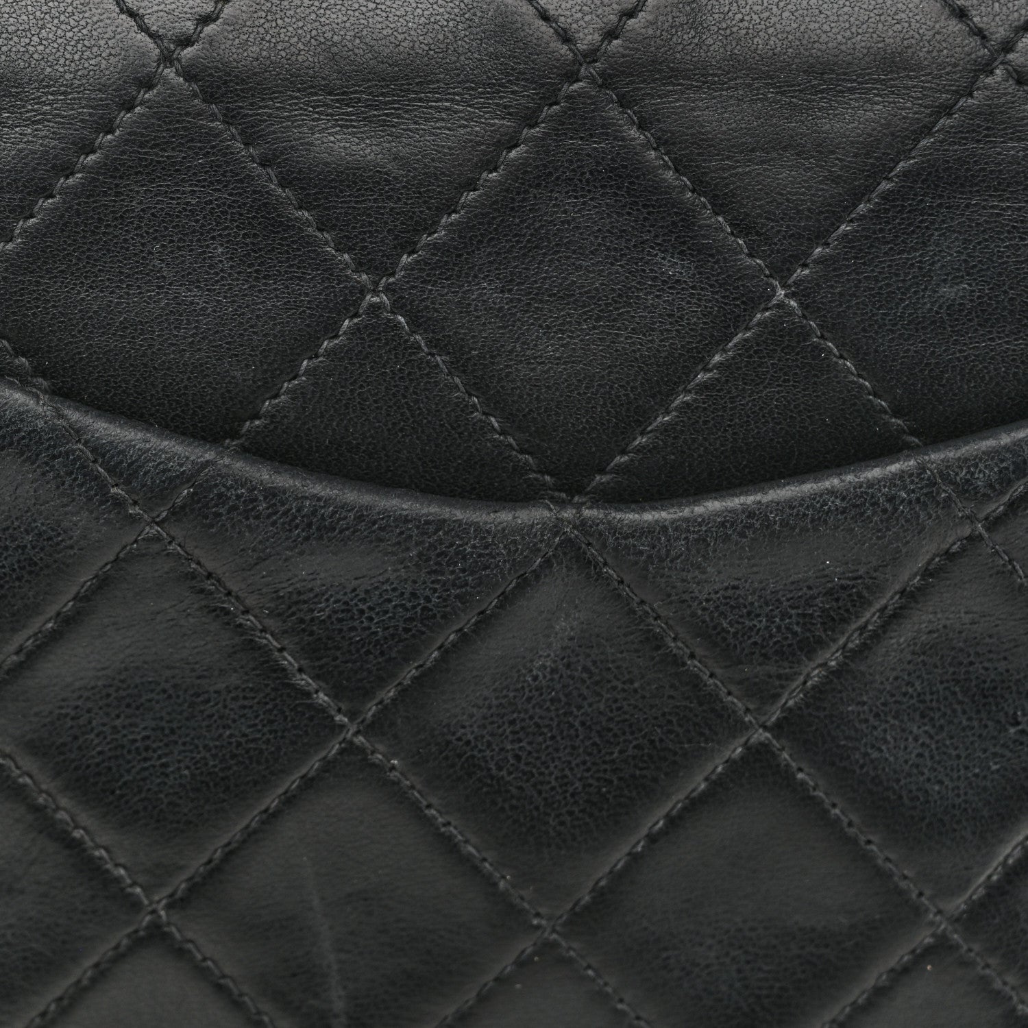 Lambskin Quilted Small Double Flap Black