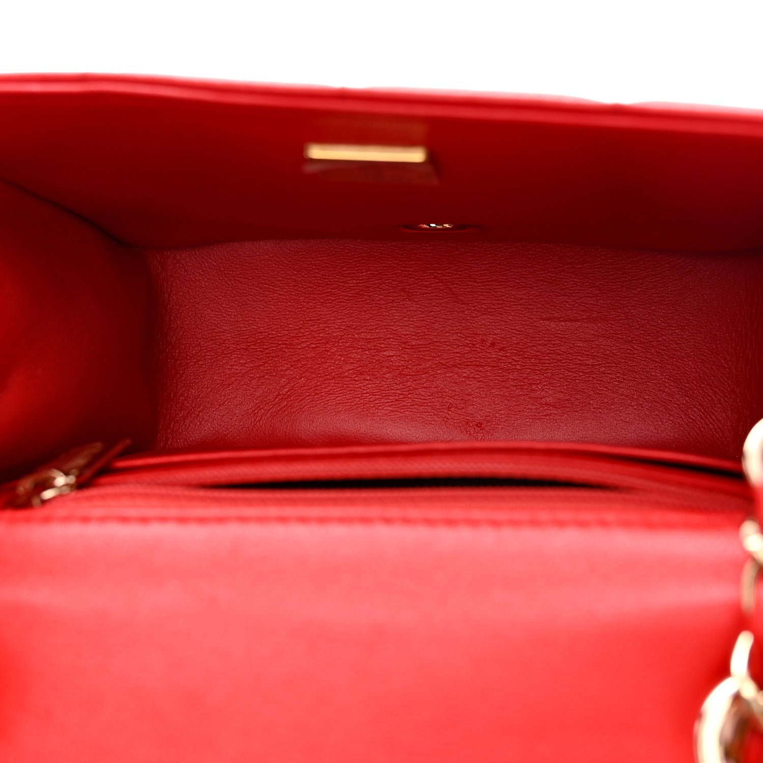 Lambskin Resin Crystal Square Quilted Monacoco Mini Flap Red