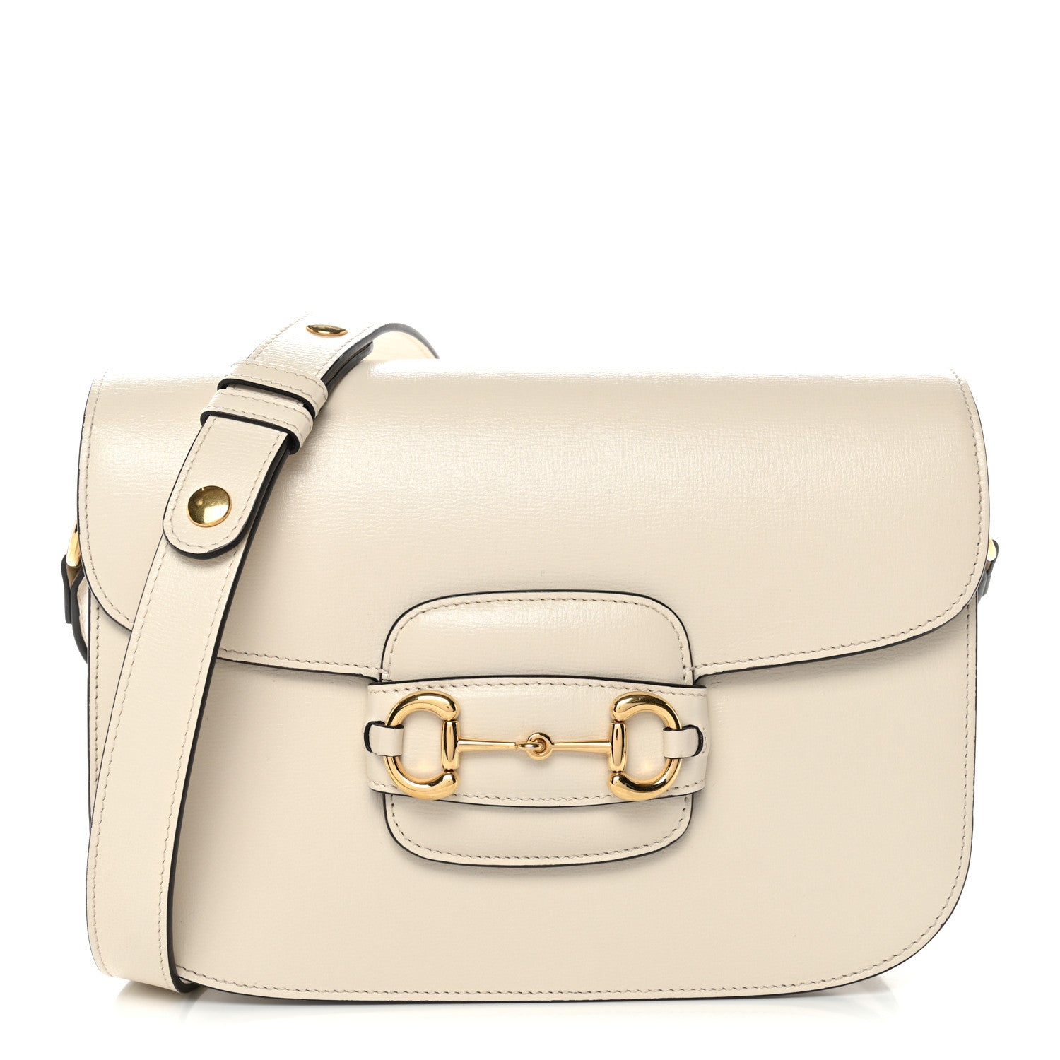 Azalea Calfskin Horsebit 1955 Shoulder Bag Mystic White