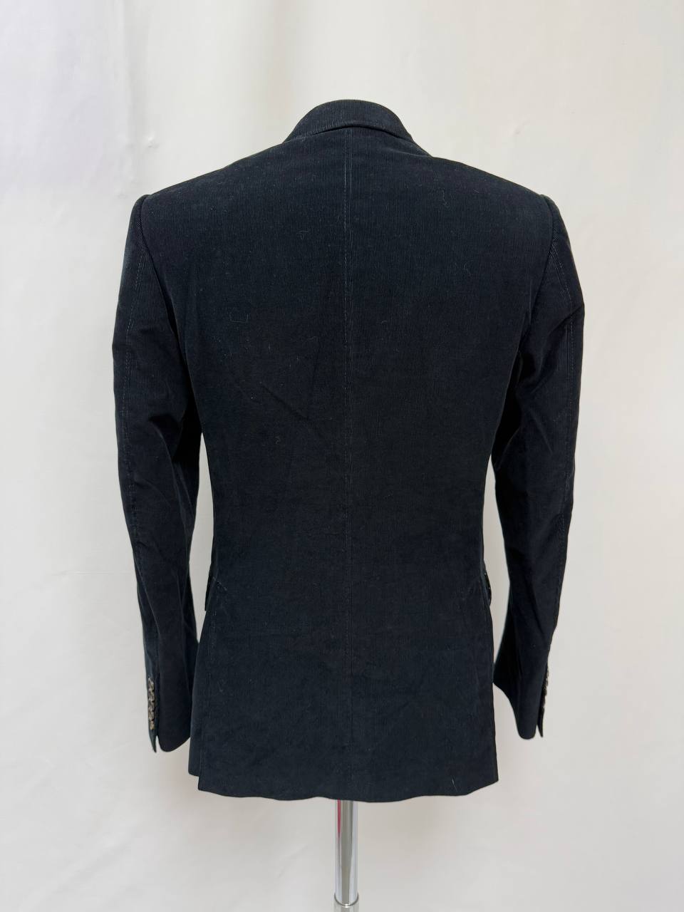 Men's Gucci Single-Breasted Blazer with Pockets in Black Corduroy
