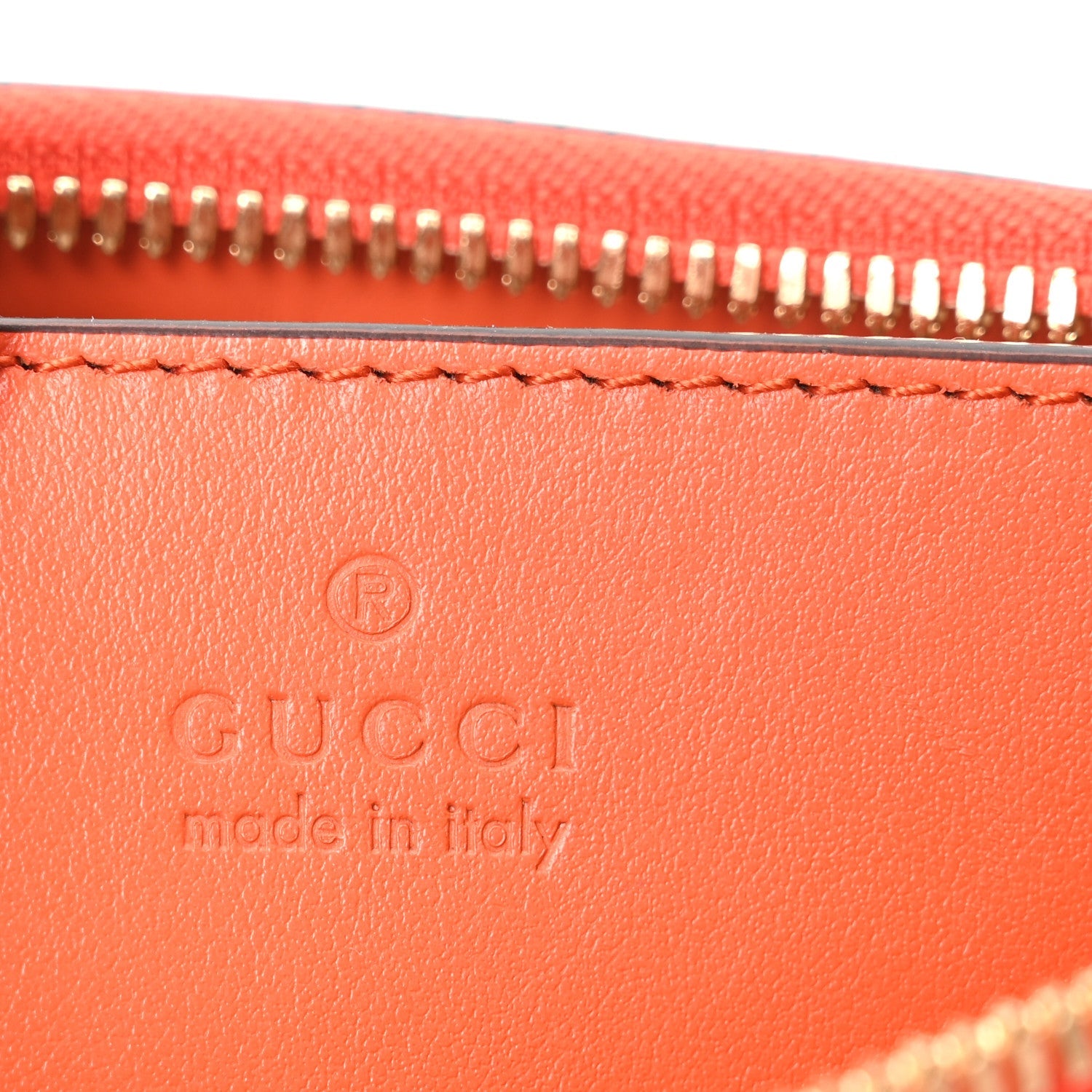 Calfskin GG Matelasse Chain Handbag Deep Orange Natural