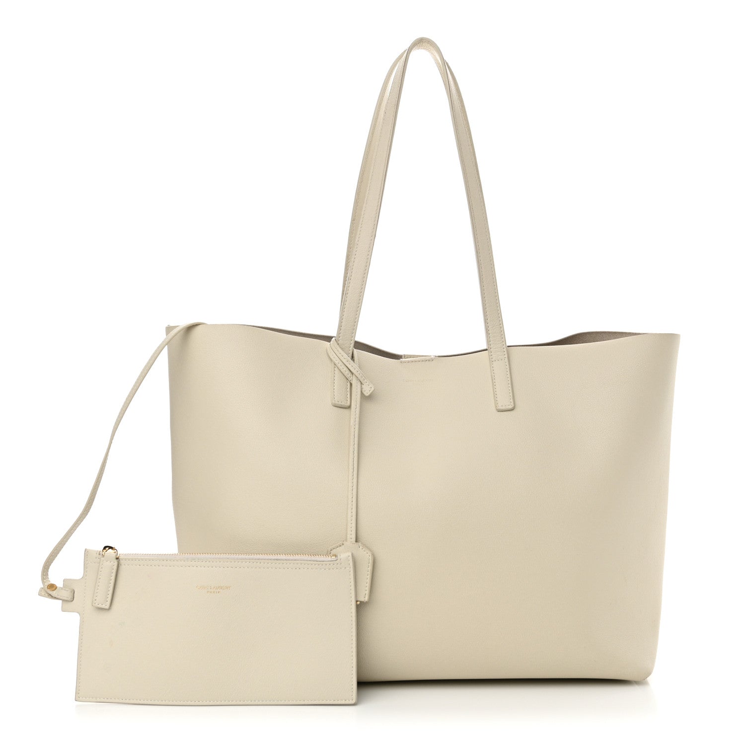 Calfskin Large Shopping Tote Porcellana