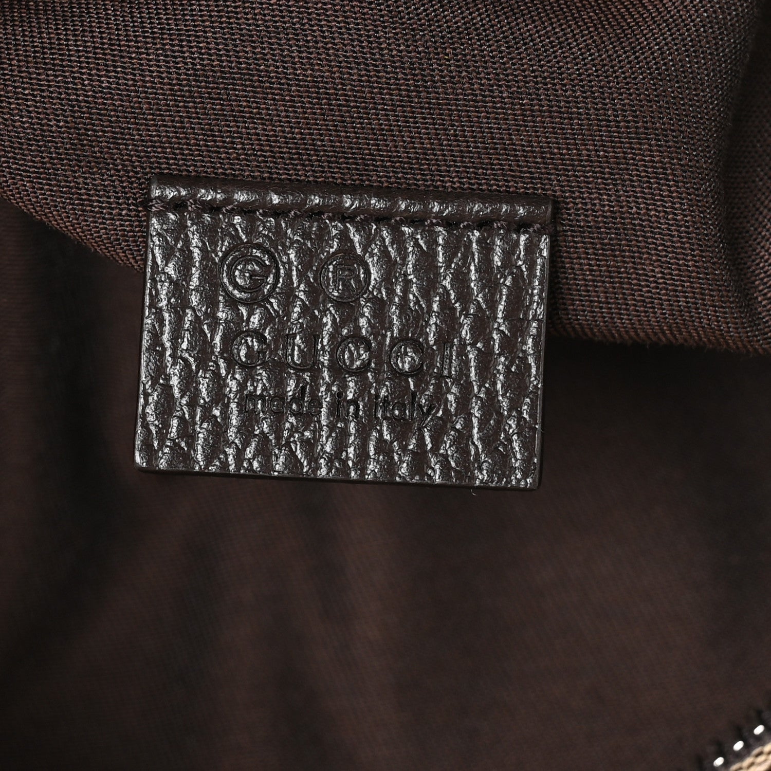 Monogram Dollar Calfskin Waist Pouch Beige Ebony Testa di Moro Marrone Scuro